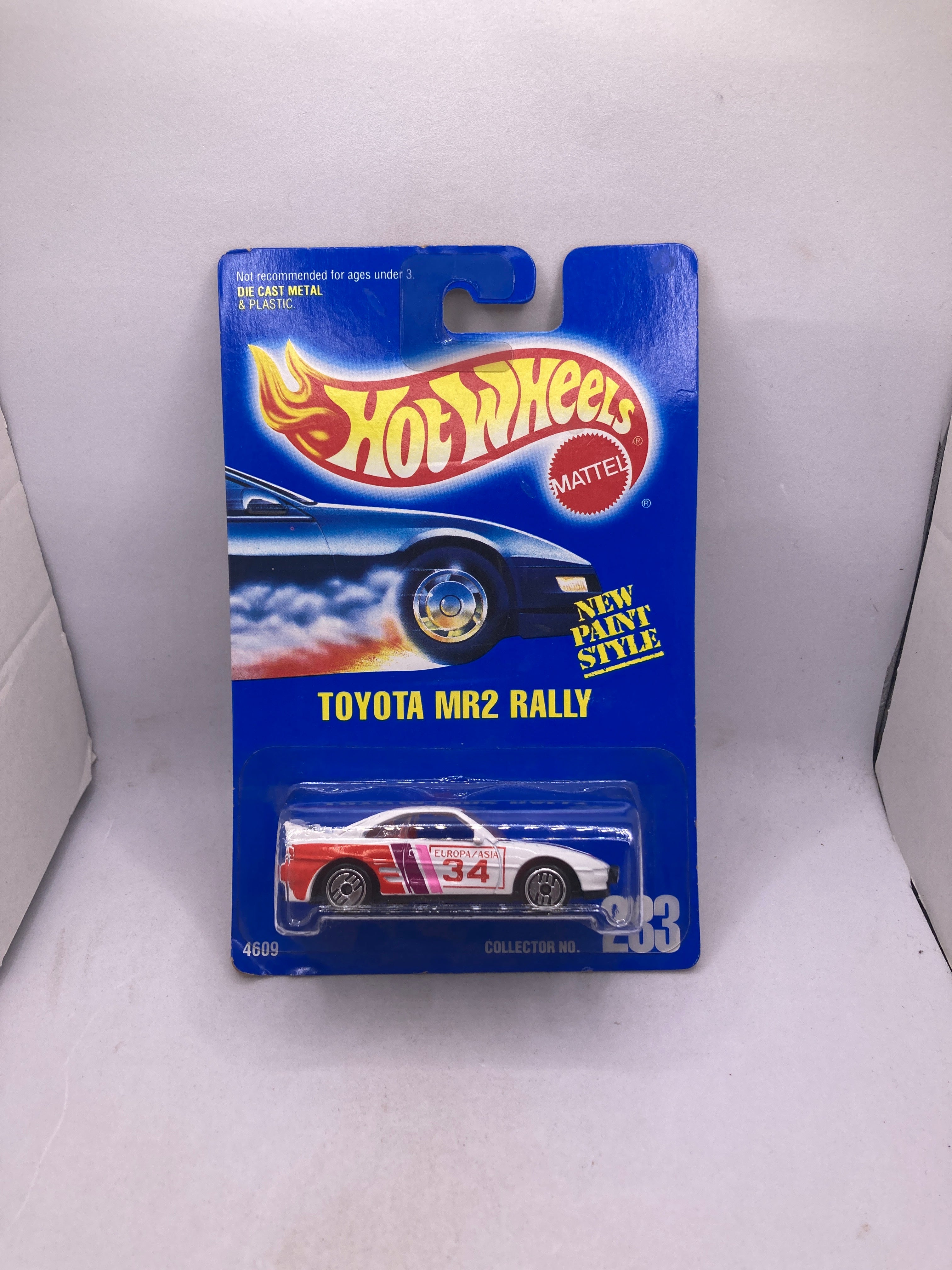 Hot Wheels Toyota MR2 Rally 1991 White Toy Car 233