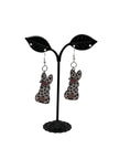 Cheetah Print Easter Bunny Earrings