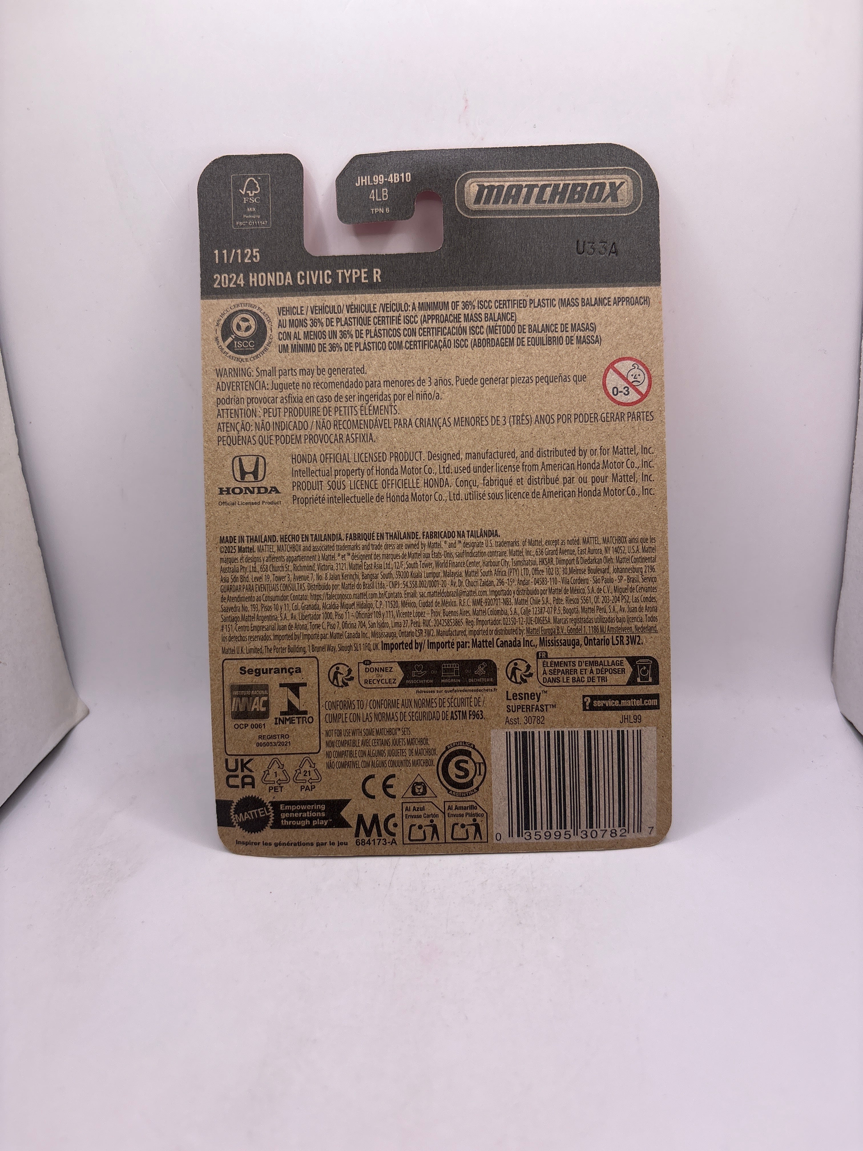 Matchbox 2024 Honda Civic Type R Diecast