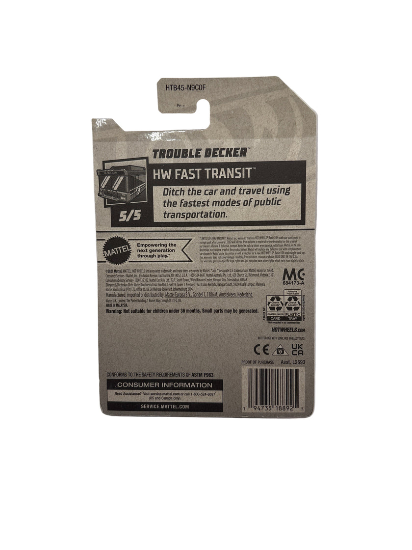 Hot Wheels Trouble Decker Diecast tan