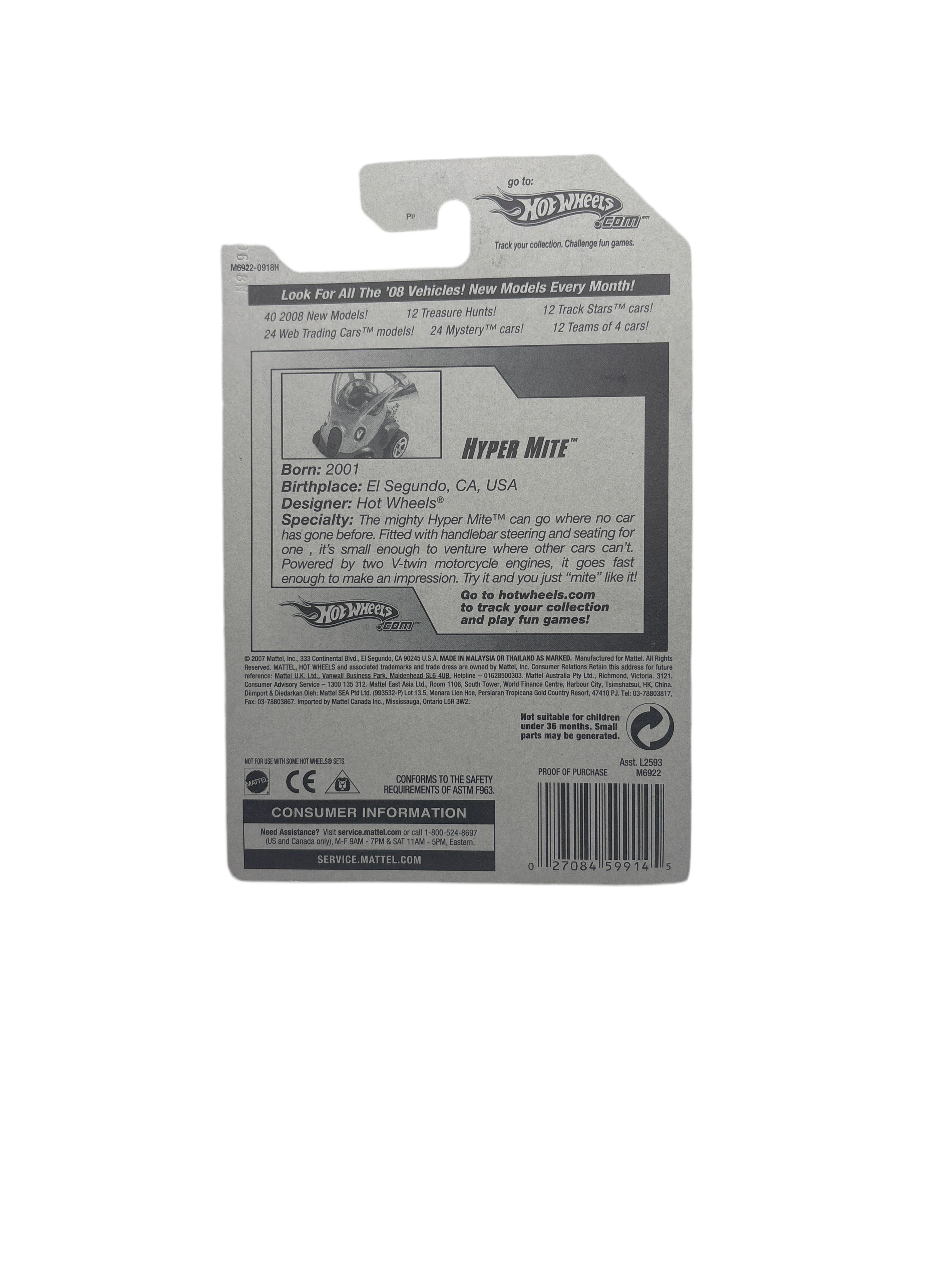 Hot Wheels Hyper Mite Diecast orange