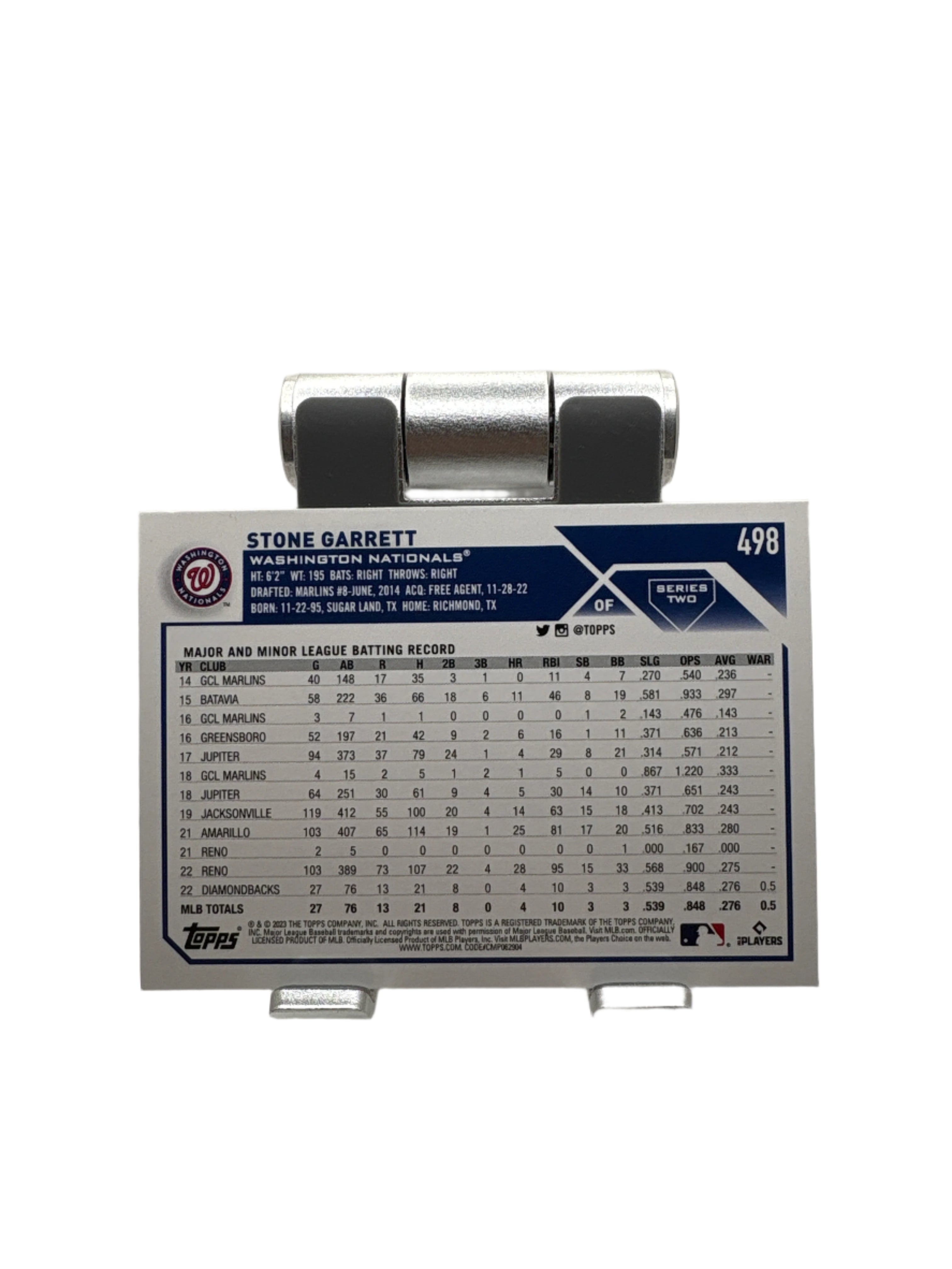 Topps Stone Garrett