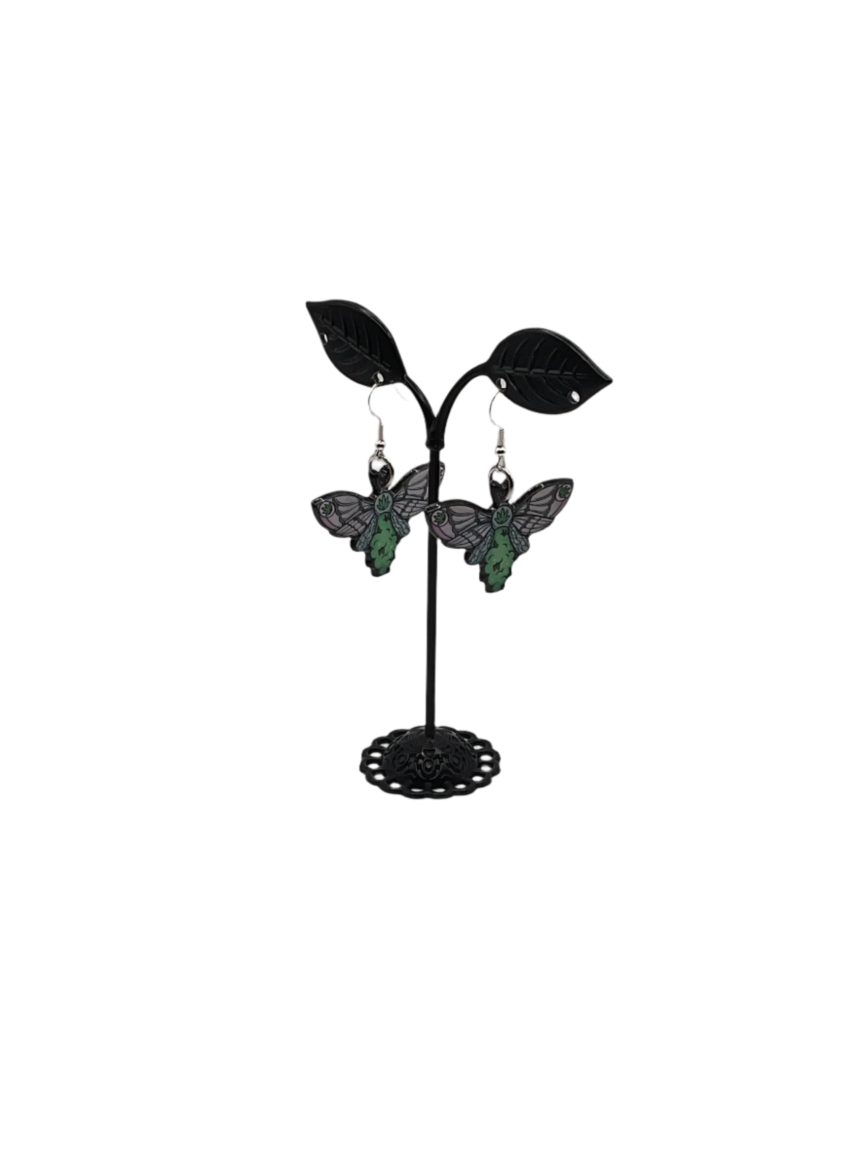 Bud butterfly earrings