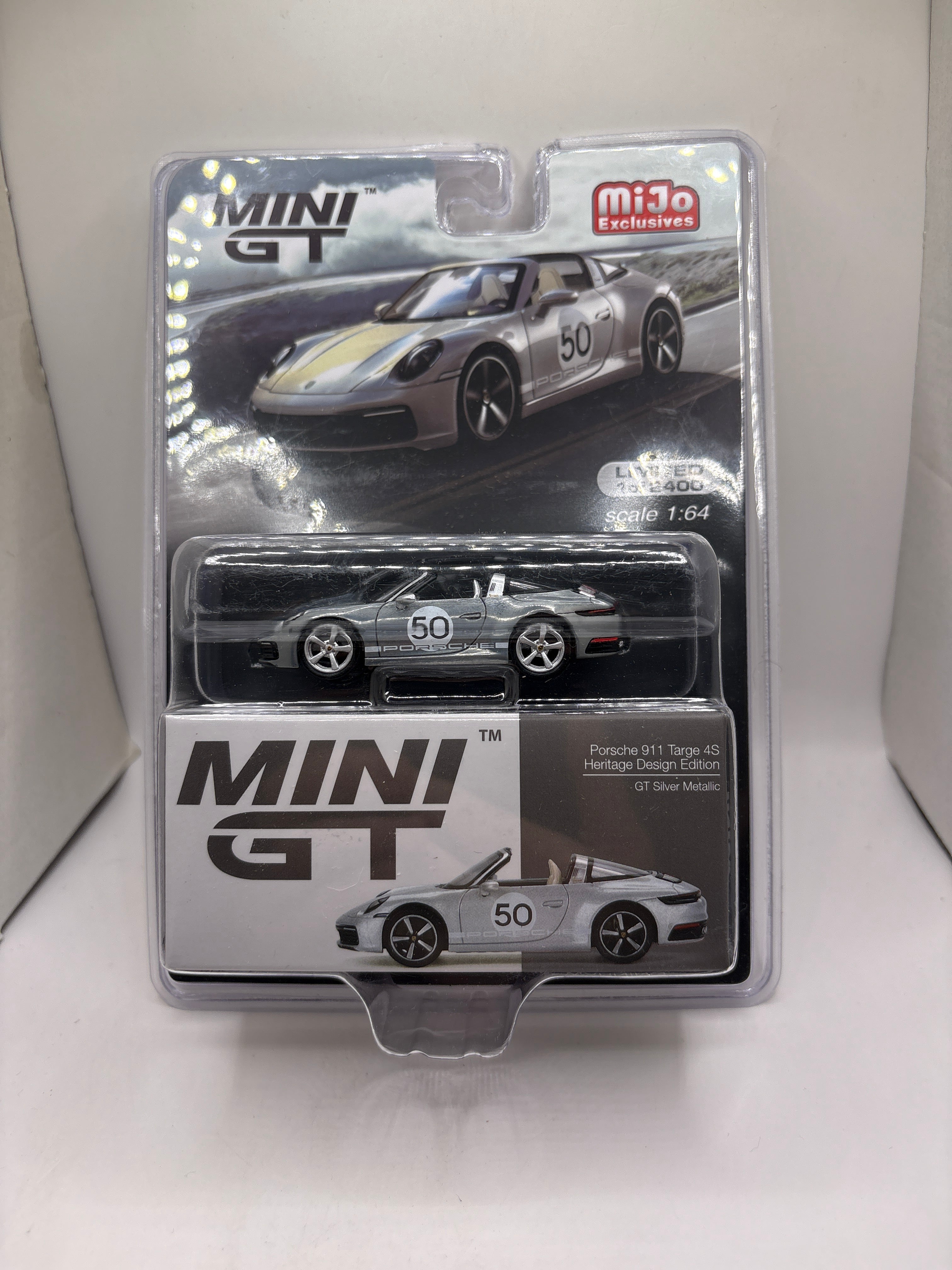 Mini GT Porsche 911 Targe 4S Heritage Design Edition Diecast dark silver metallic