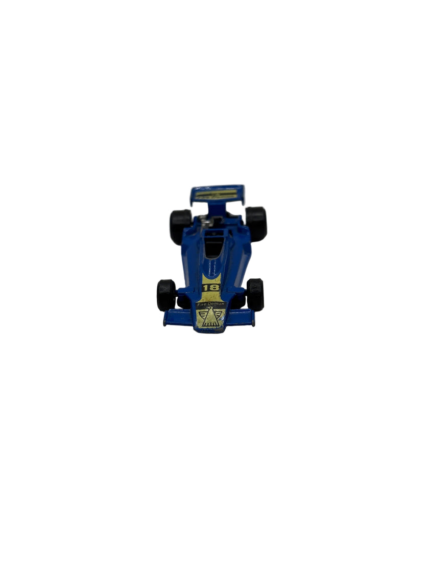 Formula 1 Fire Demon Racer Car Diecast blue