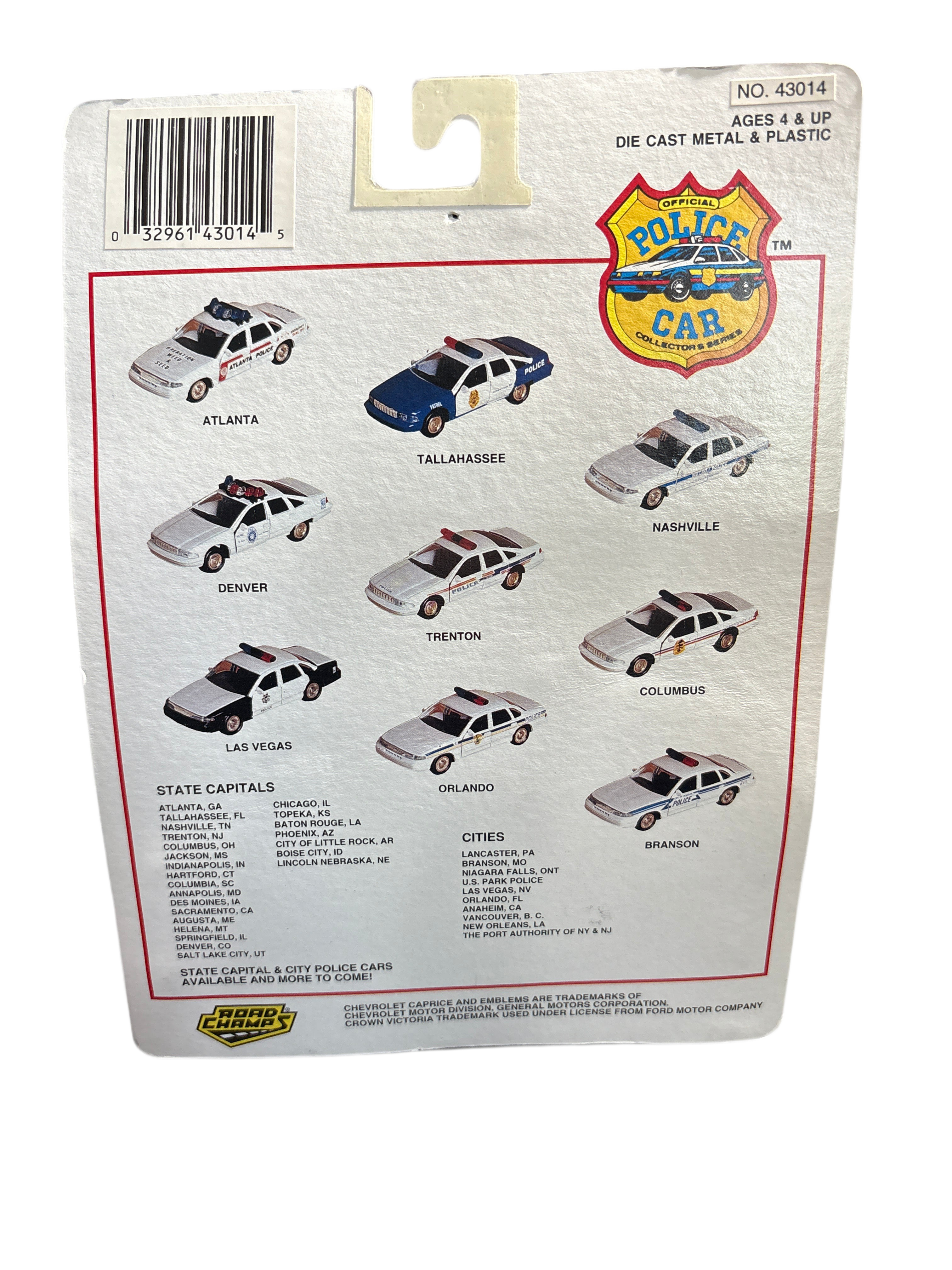 Road Champs Des Moines Police Diecast