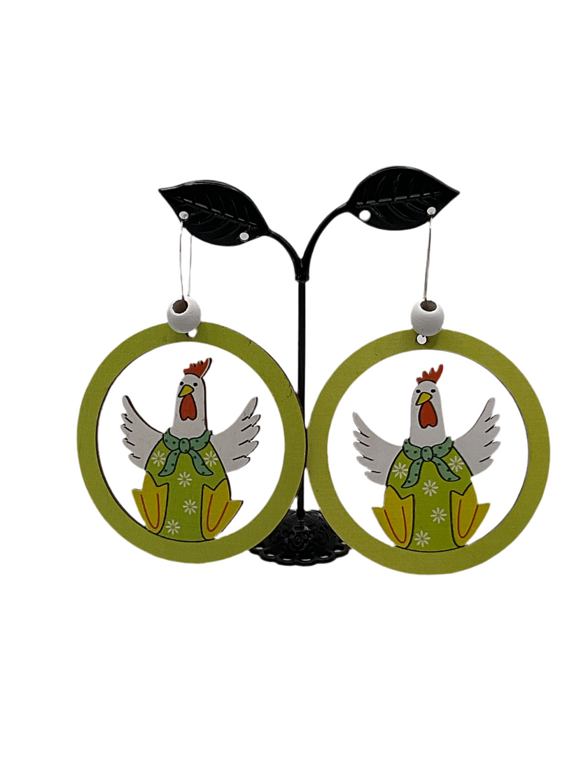 Rooster earrings
