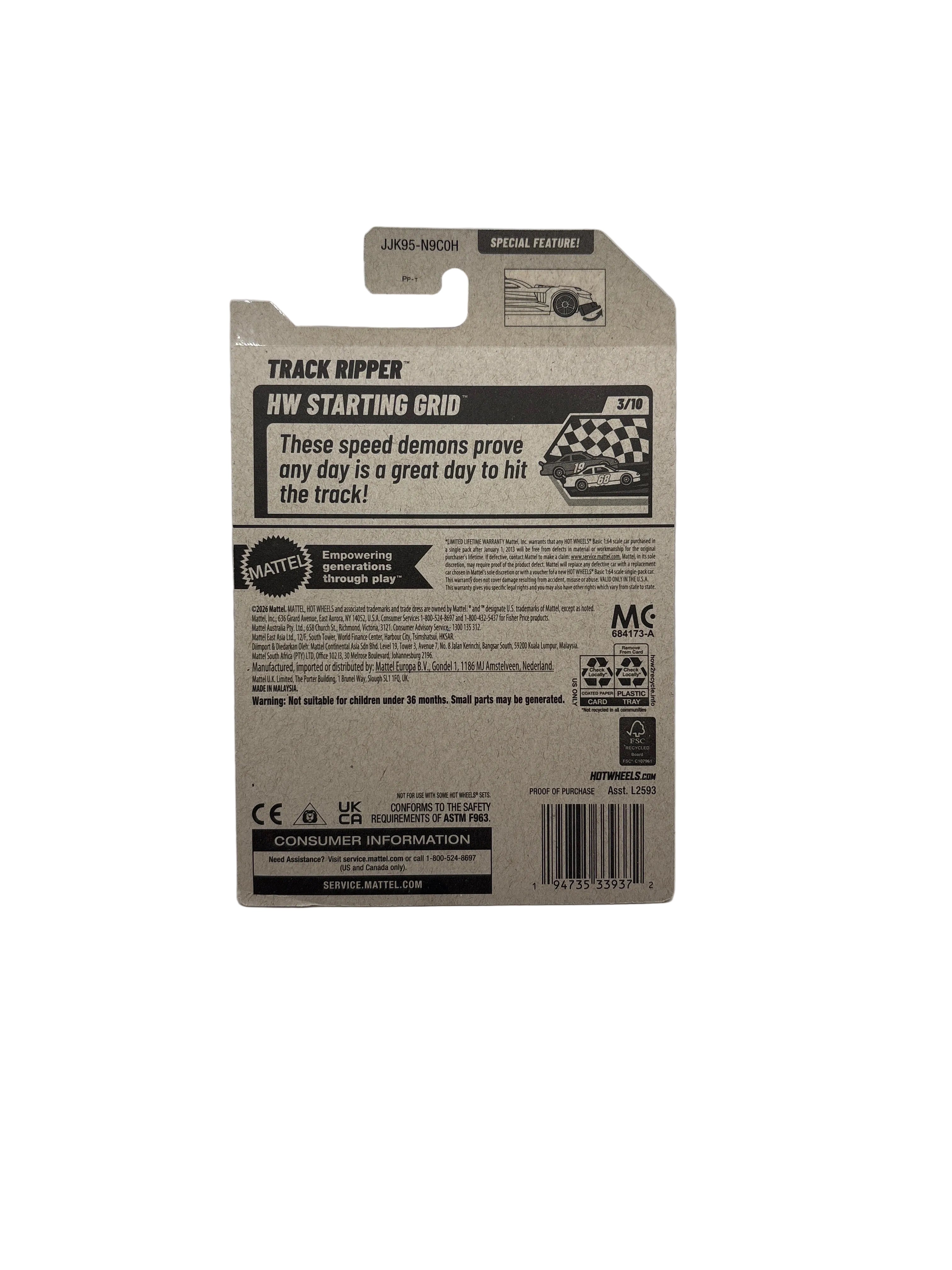 Hot Wheels Track Ripper Diecast silver