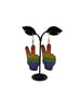 Rainbow Peace Hand Earrings