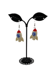 Rocket ship earrings