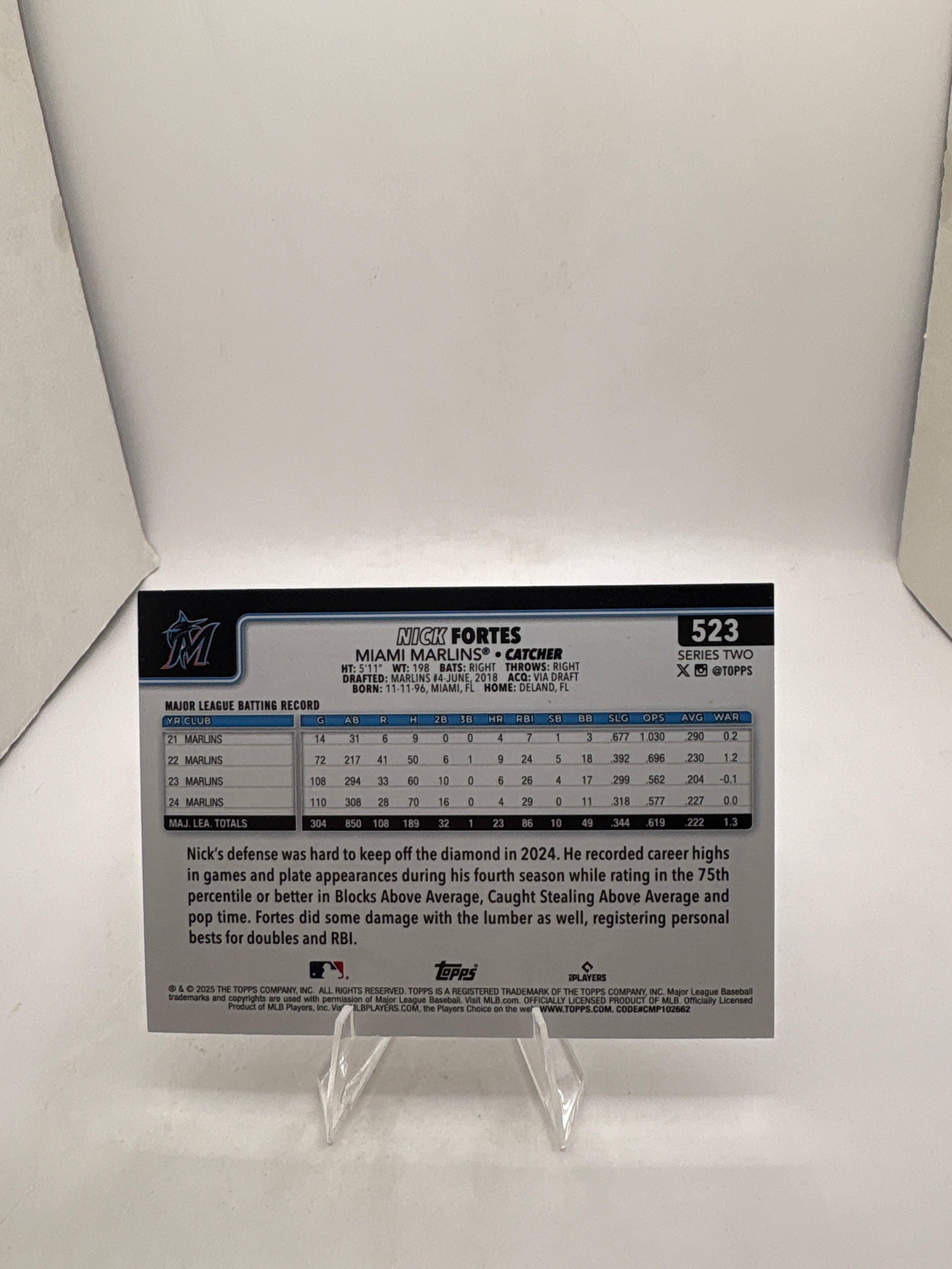 Topps Nick Fortes