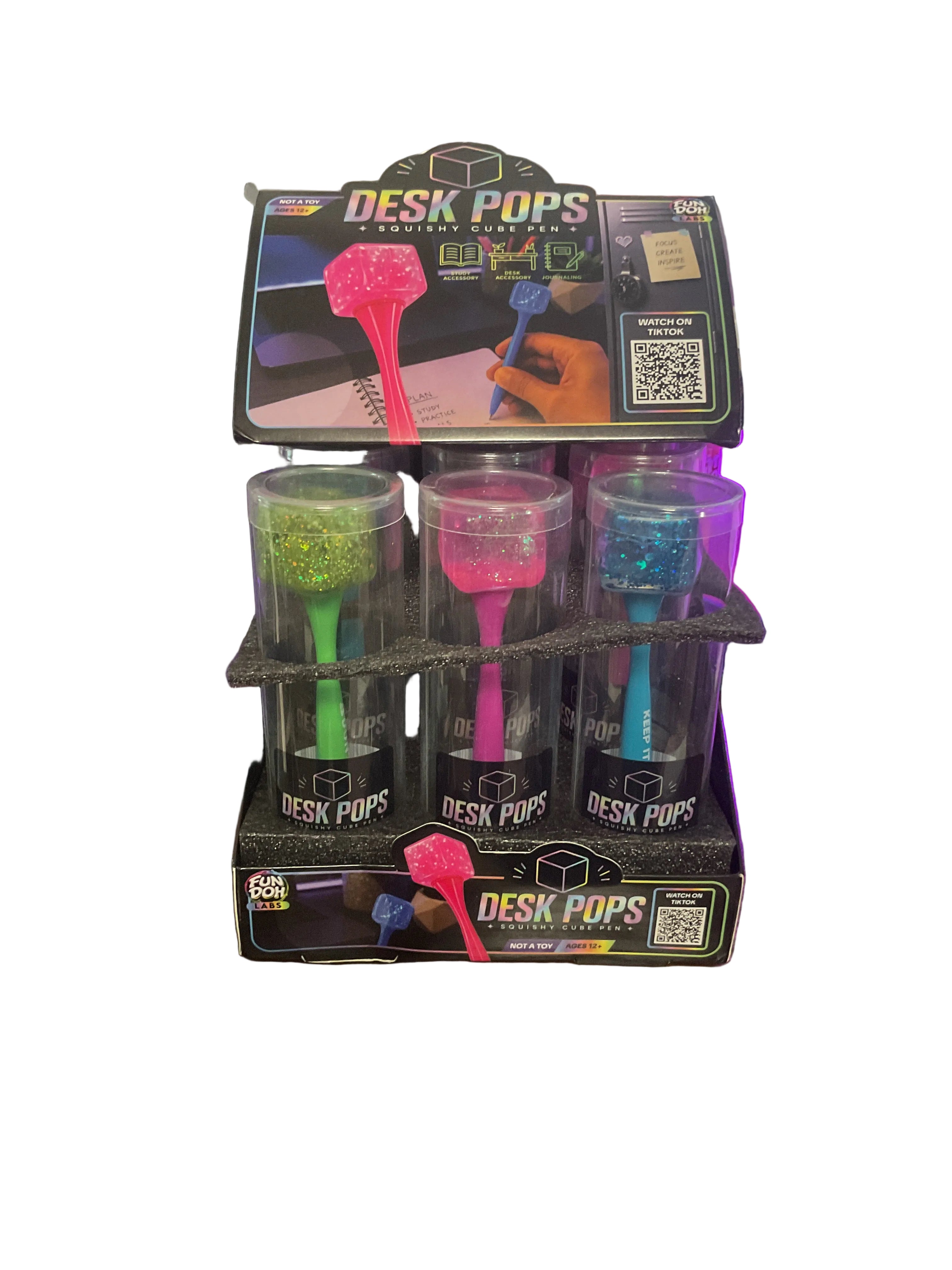 Desk Pops Squishy Cube Pen