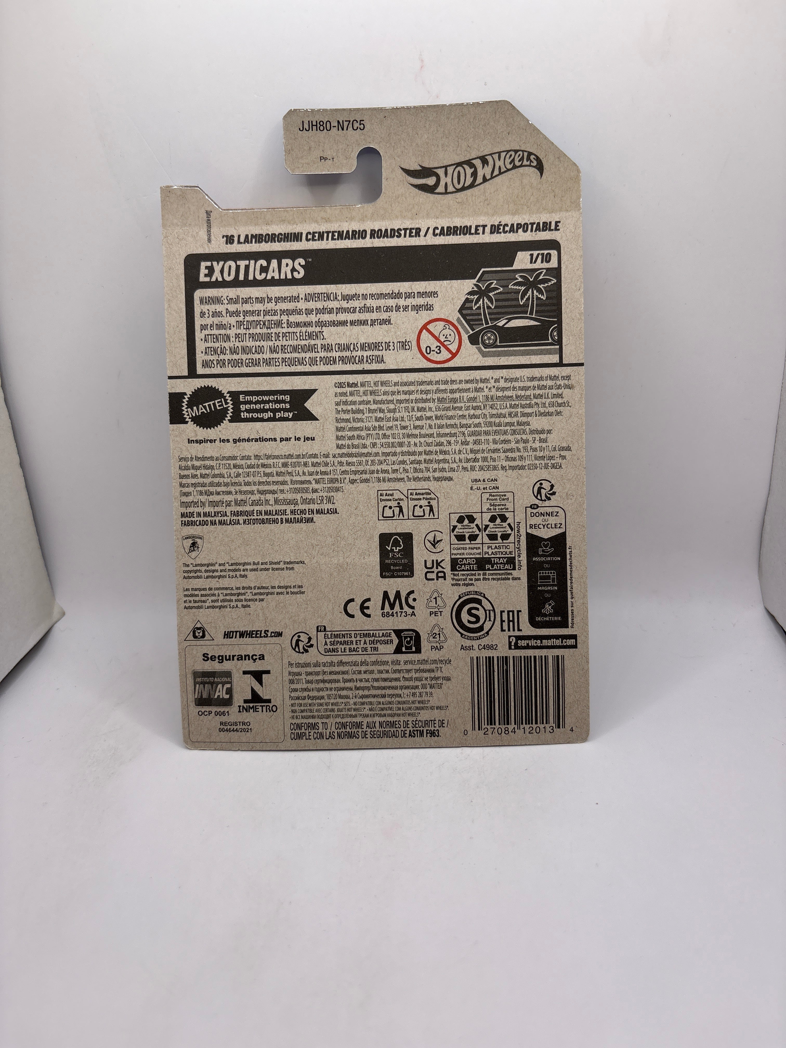 Hot Wheels 16 Lamborghini Centenario Roadster Diecast