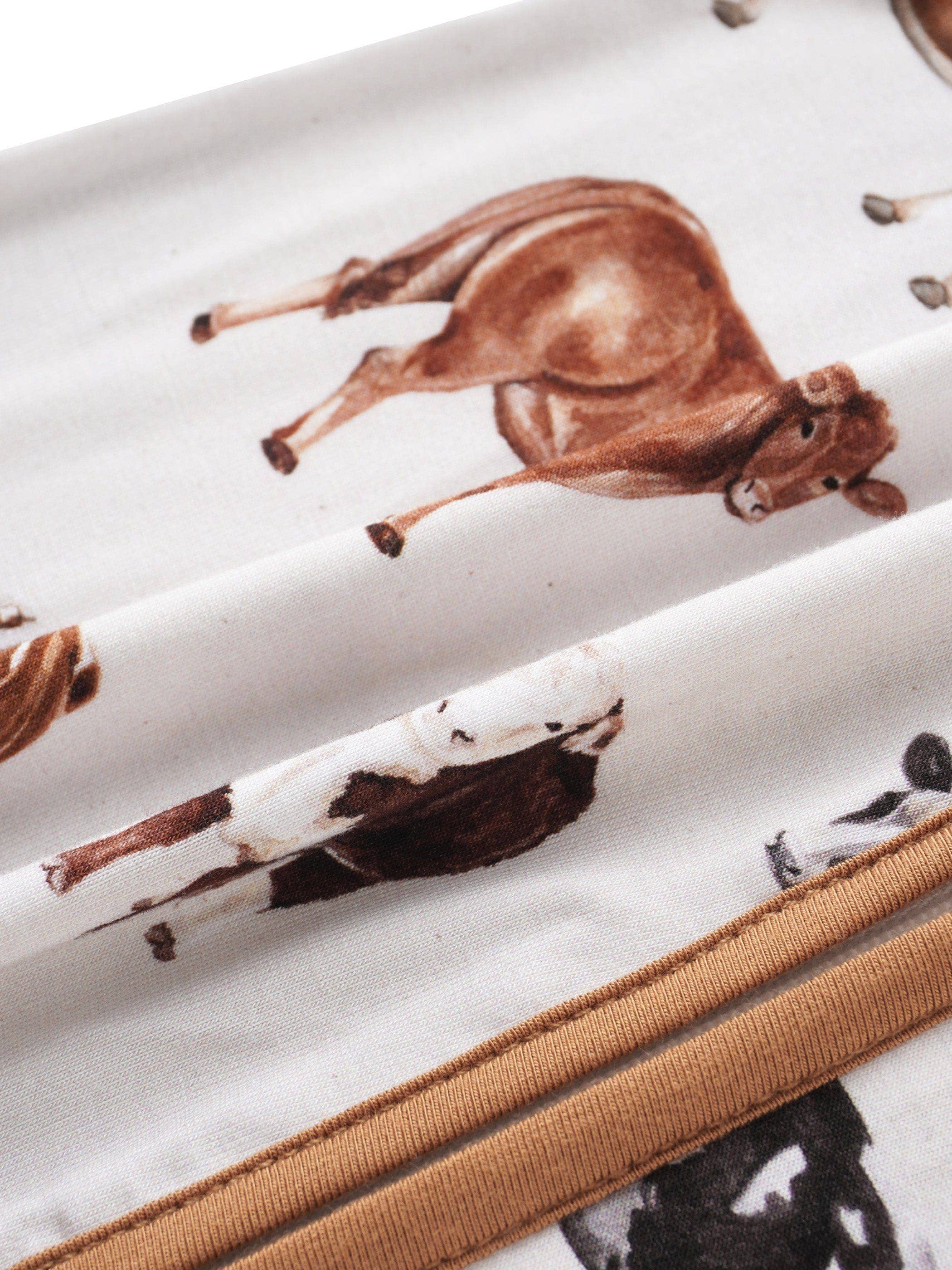 Posh TOT How Now Brown Cow? Bamboo Shorty Romper