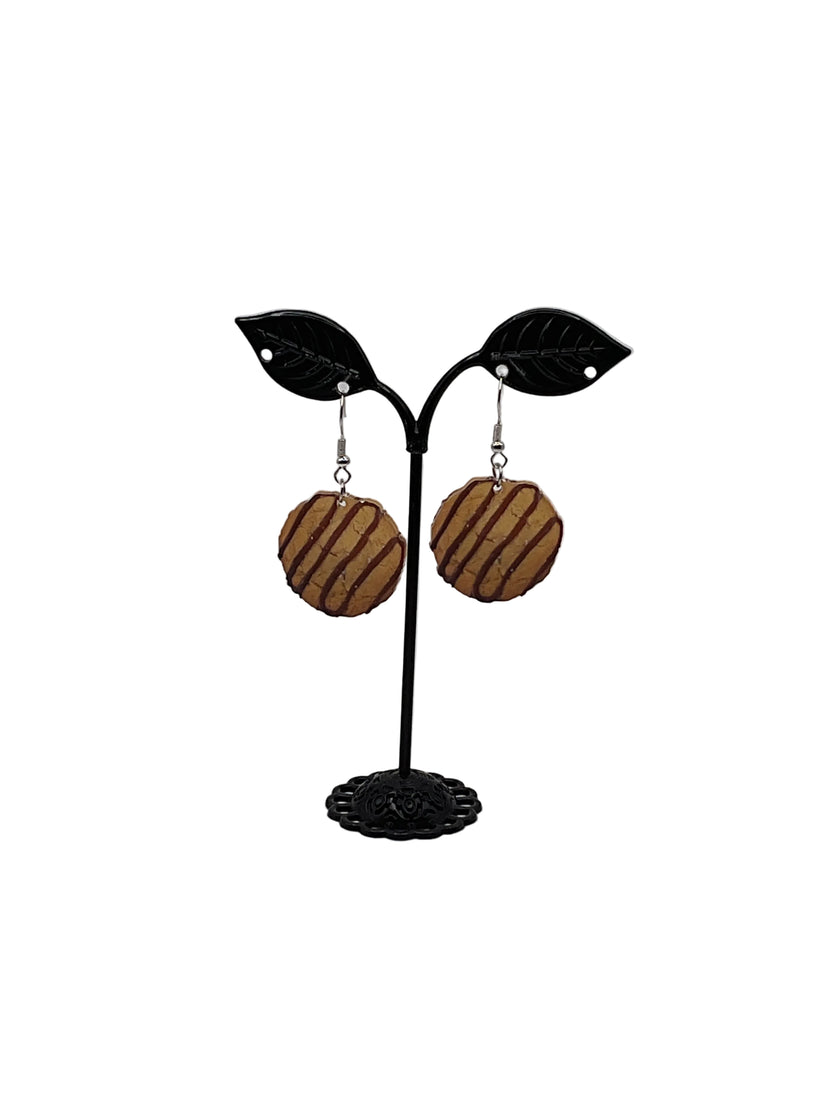 Fudge Striped Cookie Earrings