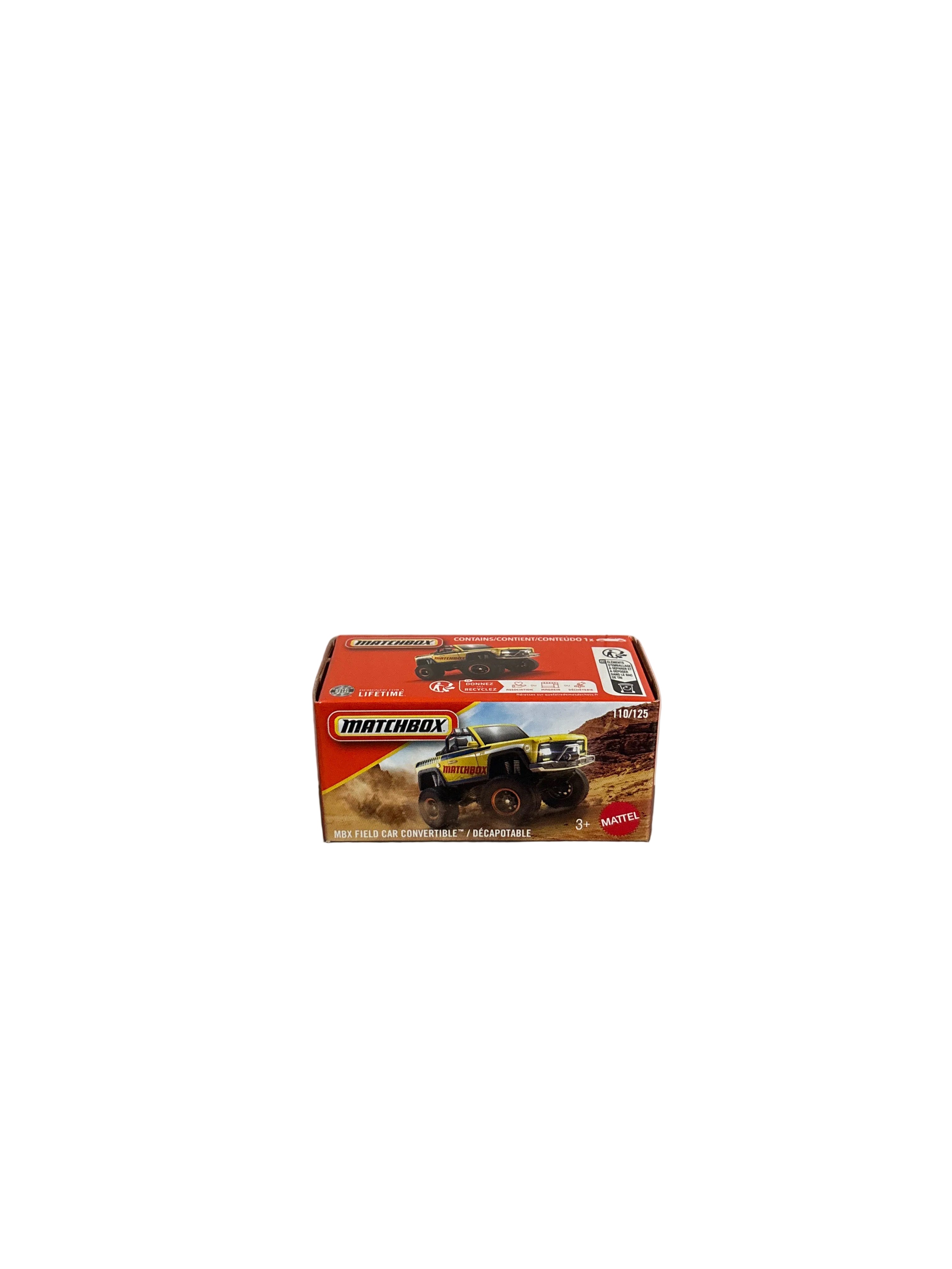 Matchbox MBX Field Car Convertible Diecast yellow