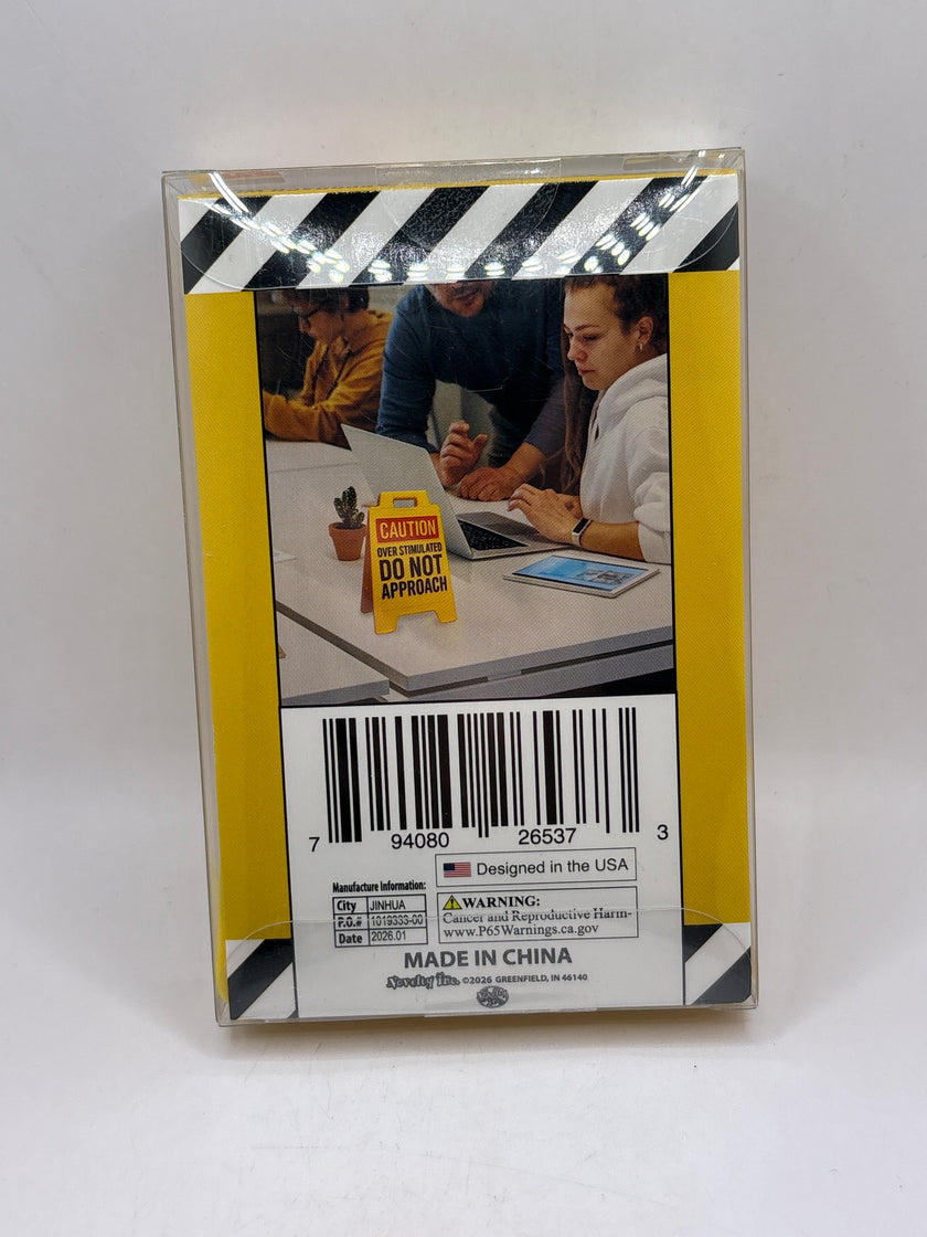 Notice Unattended Children Will Be Given An Energy Drink And Taught To Swear Sign yellow