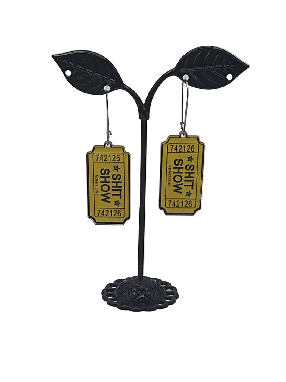 Shit Show Ticket Earrings
