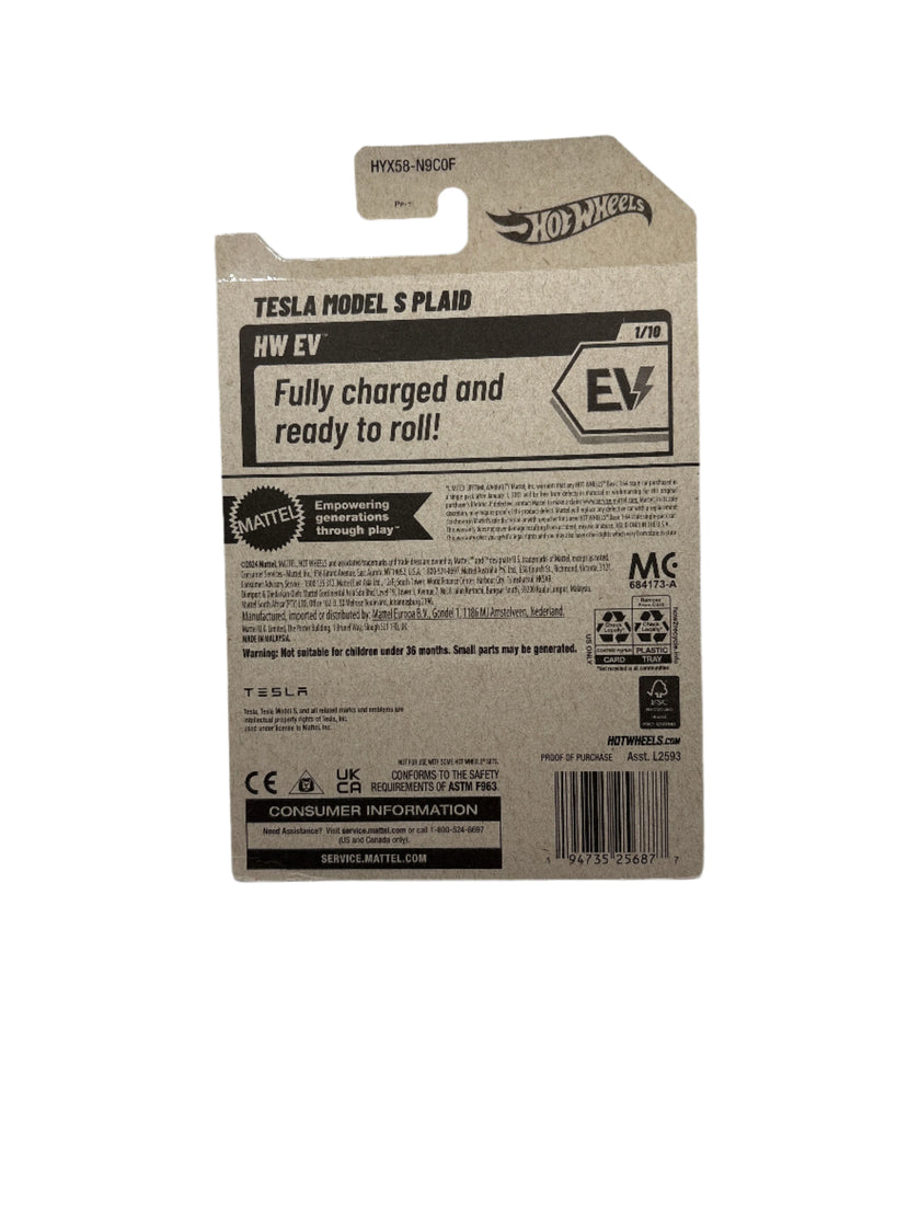 Hot Wheels Tesla Model S Plaid Diecast