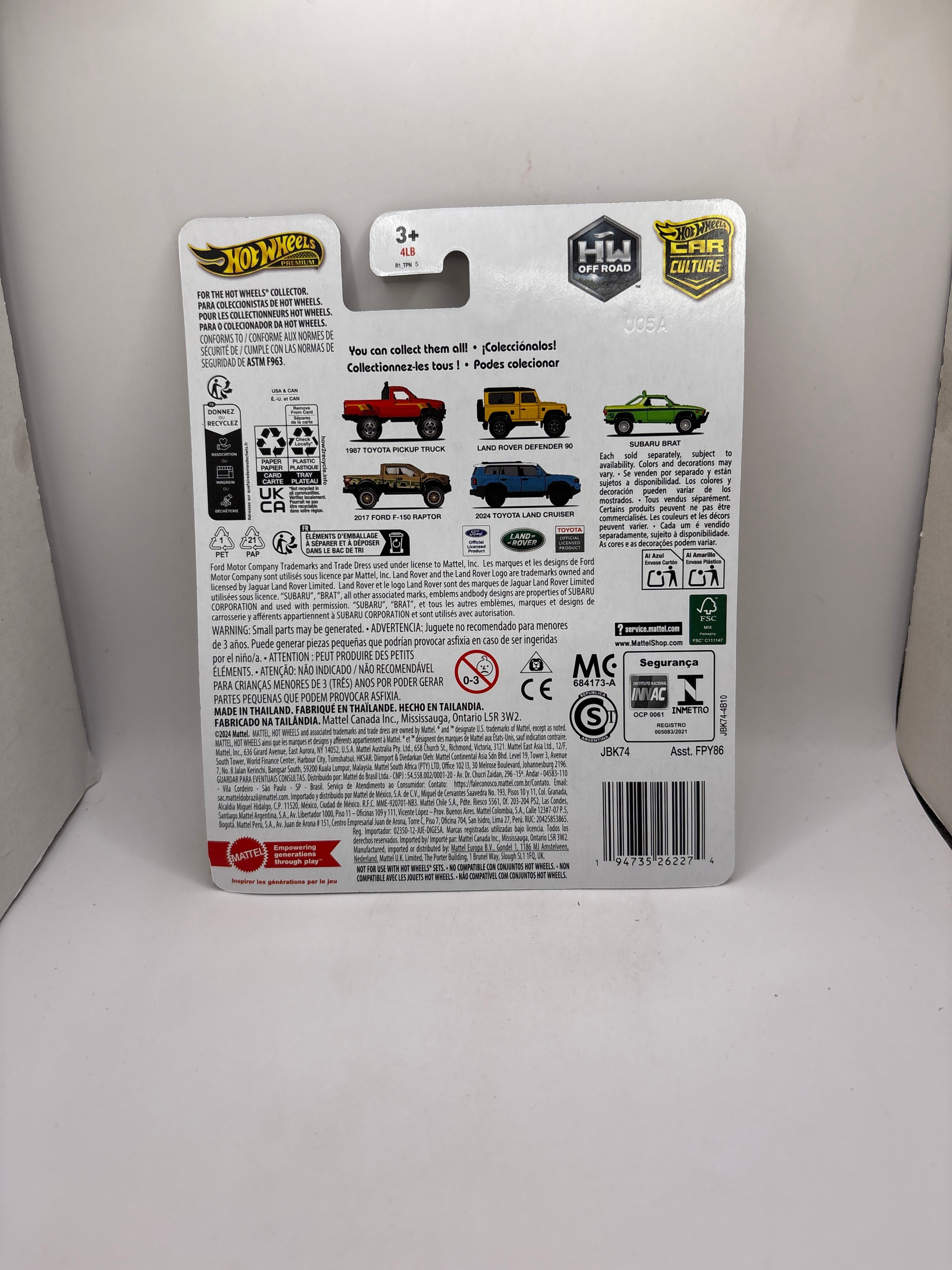 Hot Wheels Land Rover Defender 90 Diecast