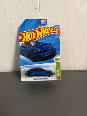 Hot Wheels Porsche Taycan Turbo S Diecast blue