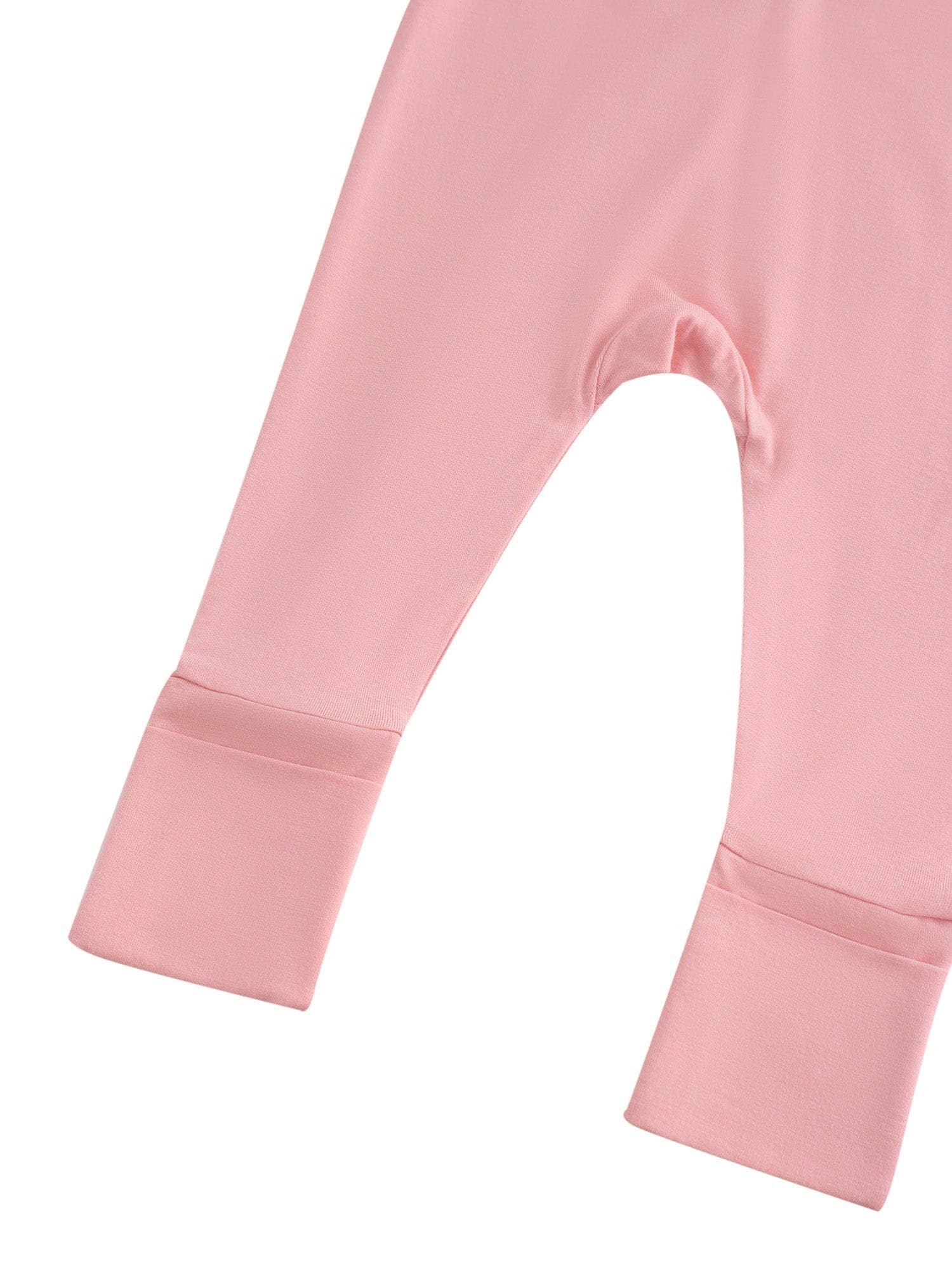 PoshTOT Peach Bamboo Baby Convertible Zippy Romper