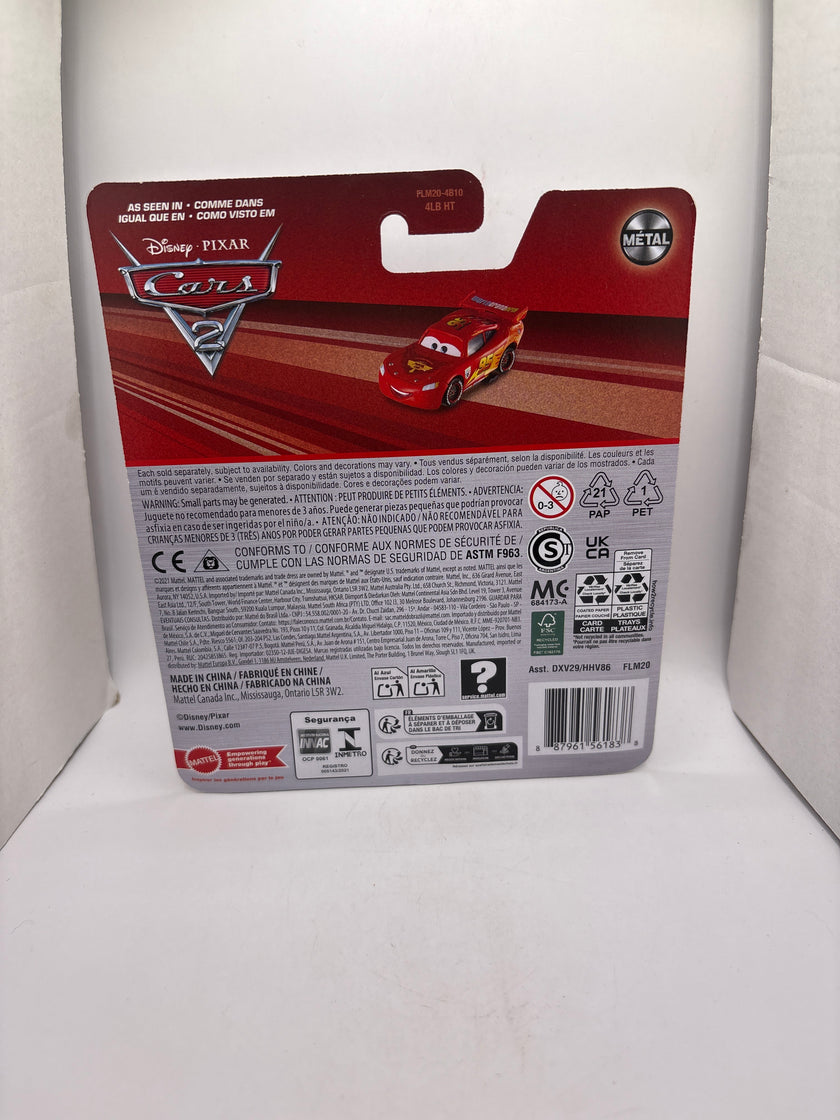 Disney Pixar Cars Lightning McQueen With Racing Wheels Diecast red