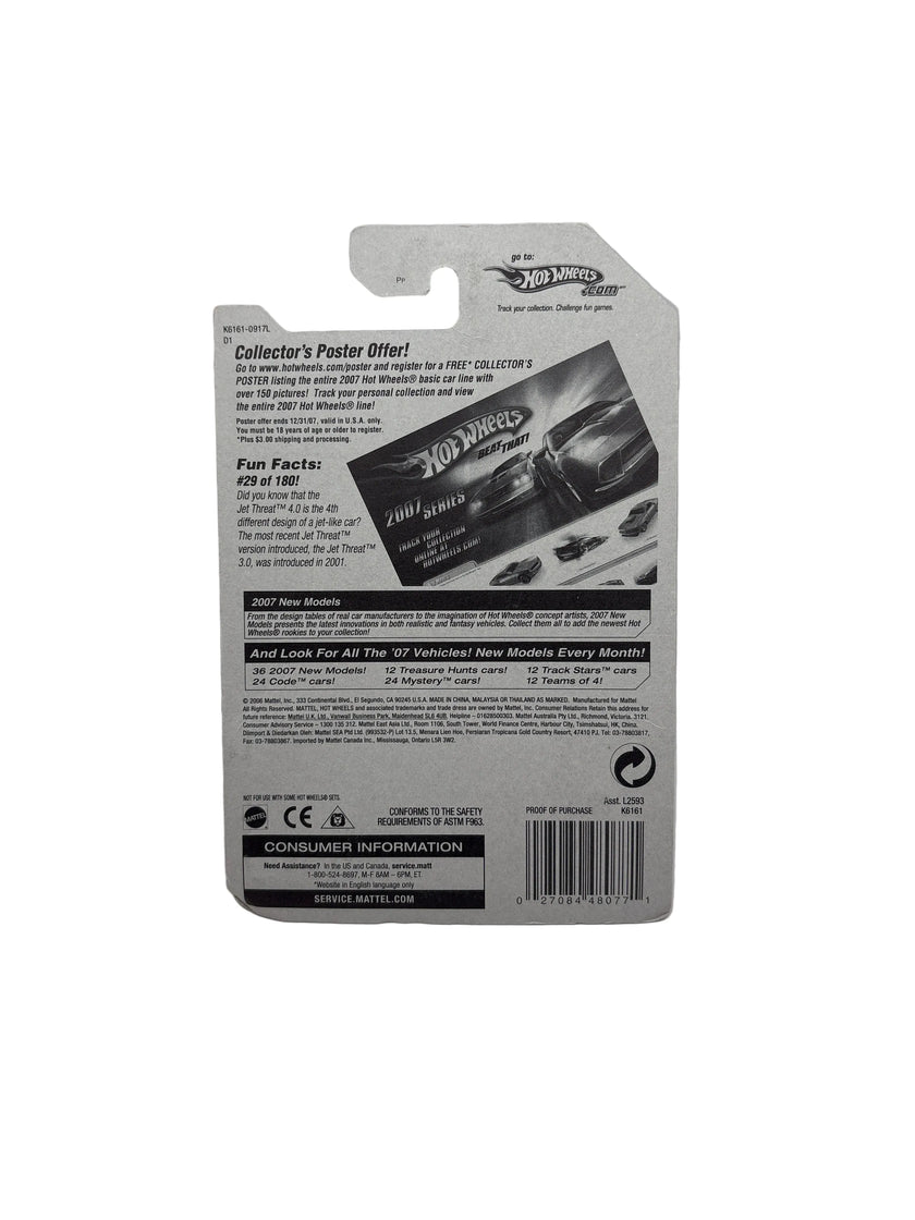 Hot Wheels Jet Threat 4.0 Diecast silver