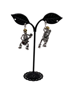 Cowboy skeleton earrings