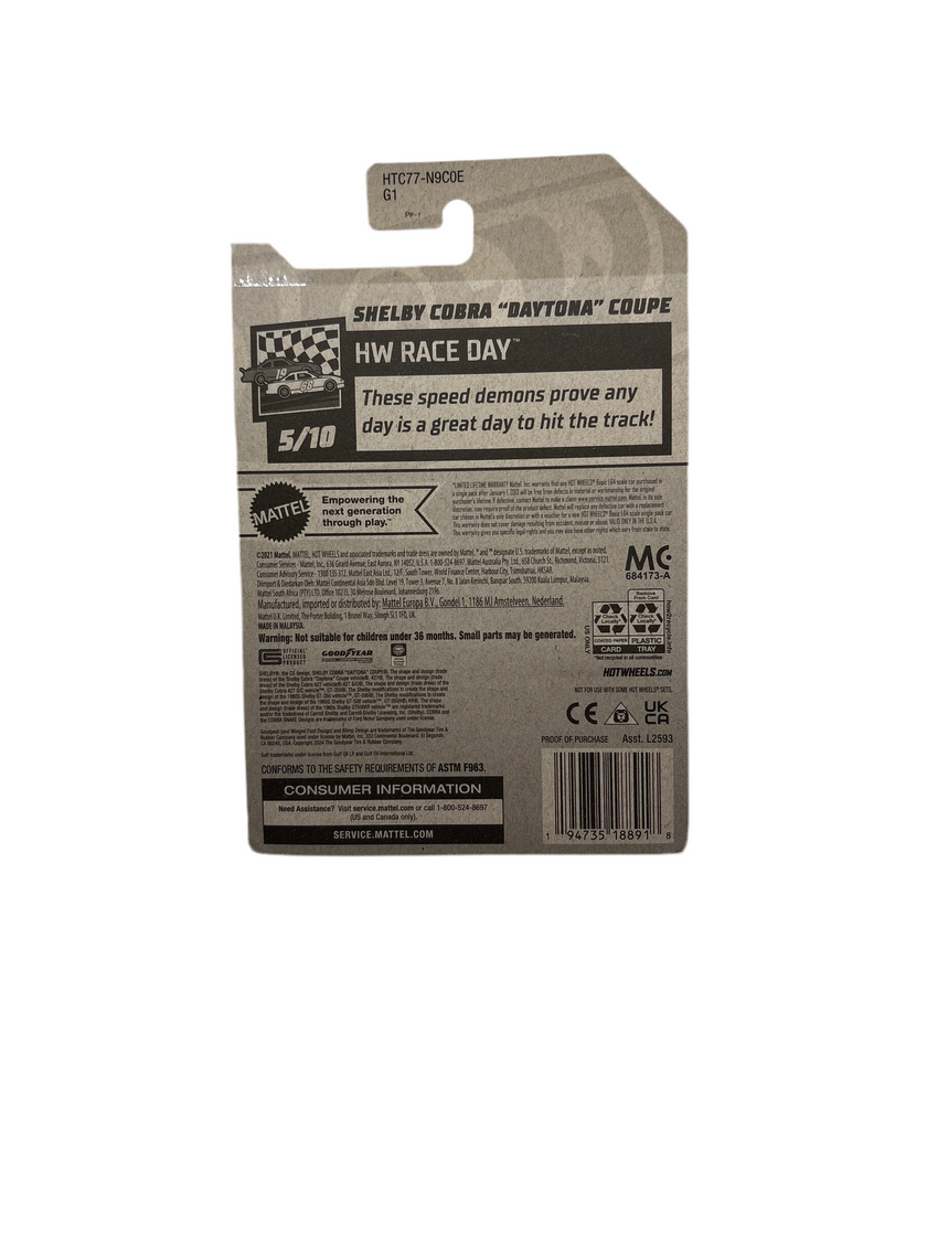 Hot Wheels Shelby Cobra Daytona Coupe Diecast blue