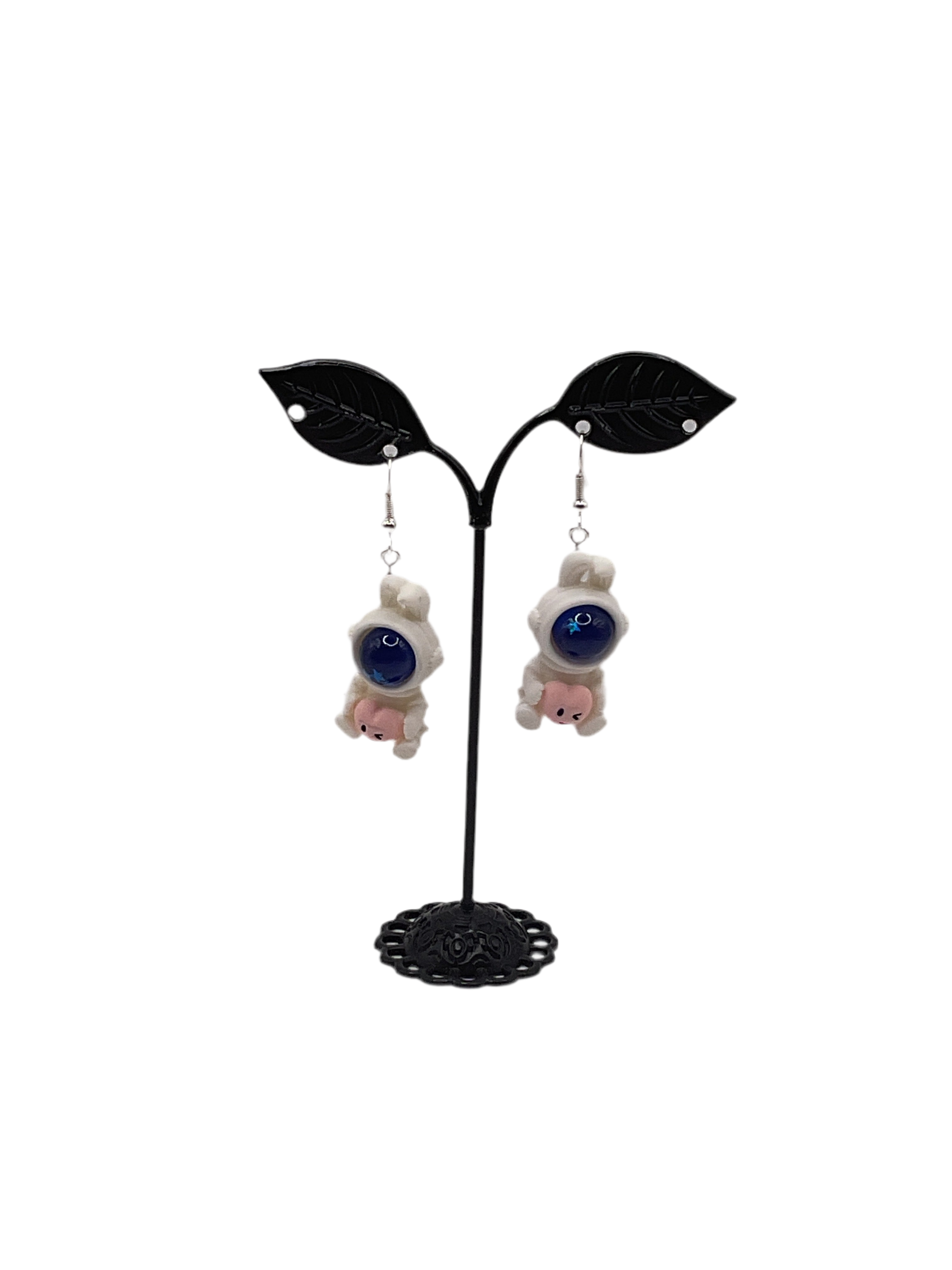 Bunny astronaut earrings