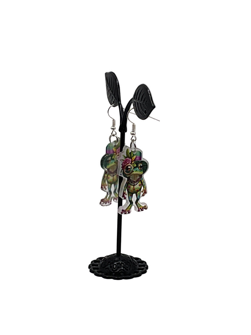 Cartoon Frog Earrings