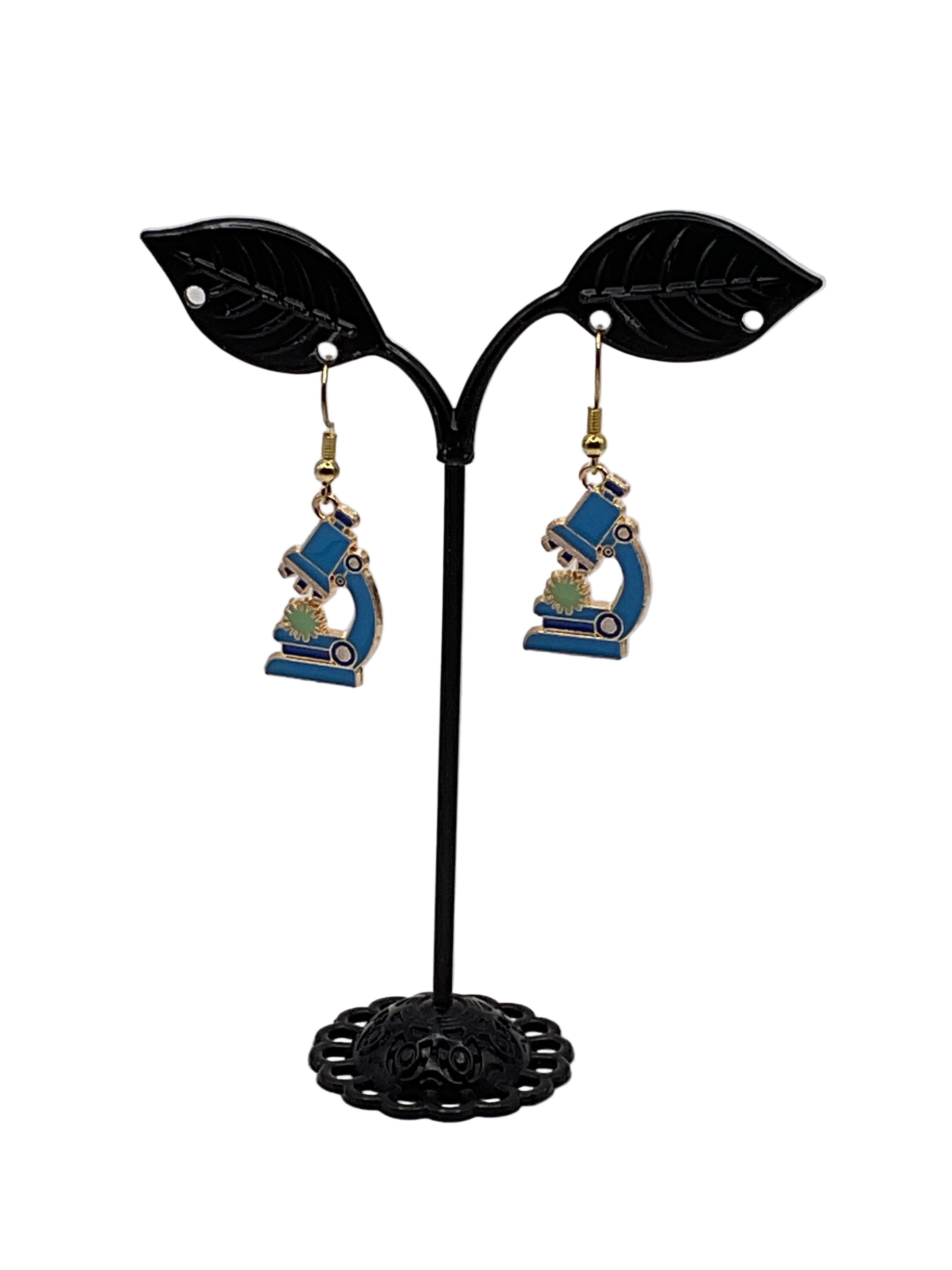Microscope earrings