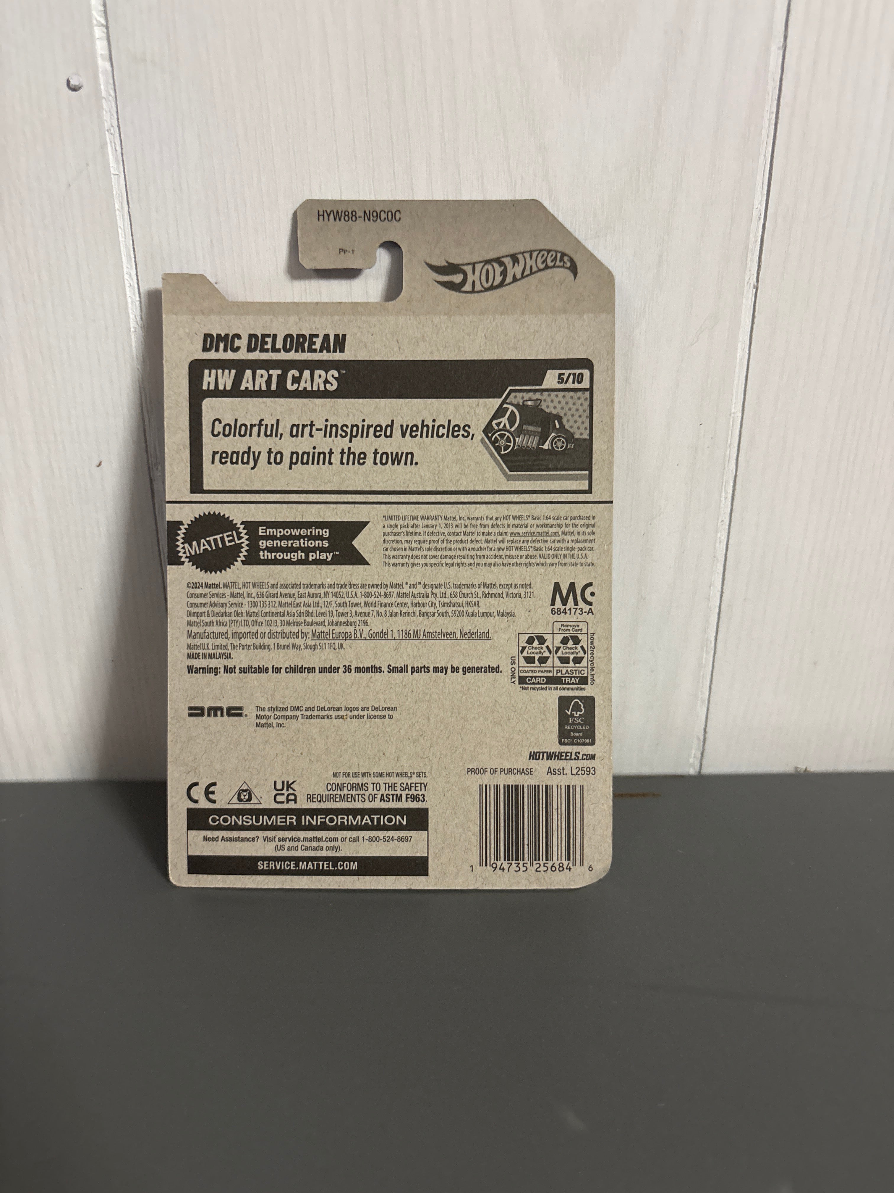 Hot Wheels DMC DeLorean Diecast