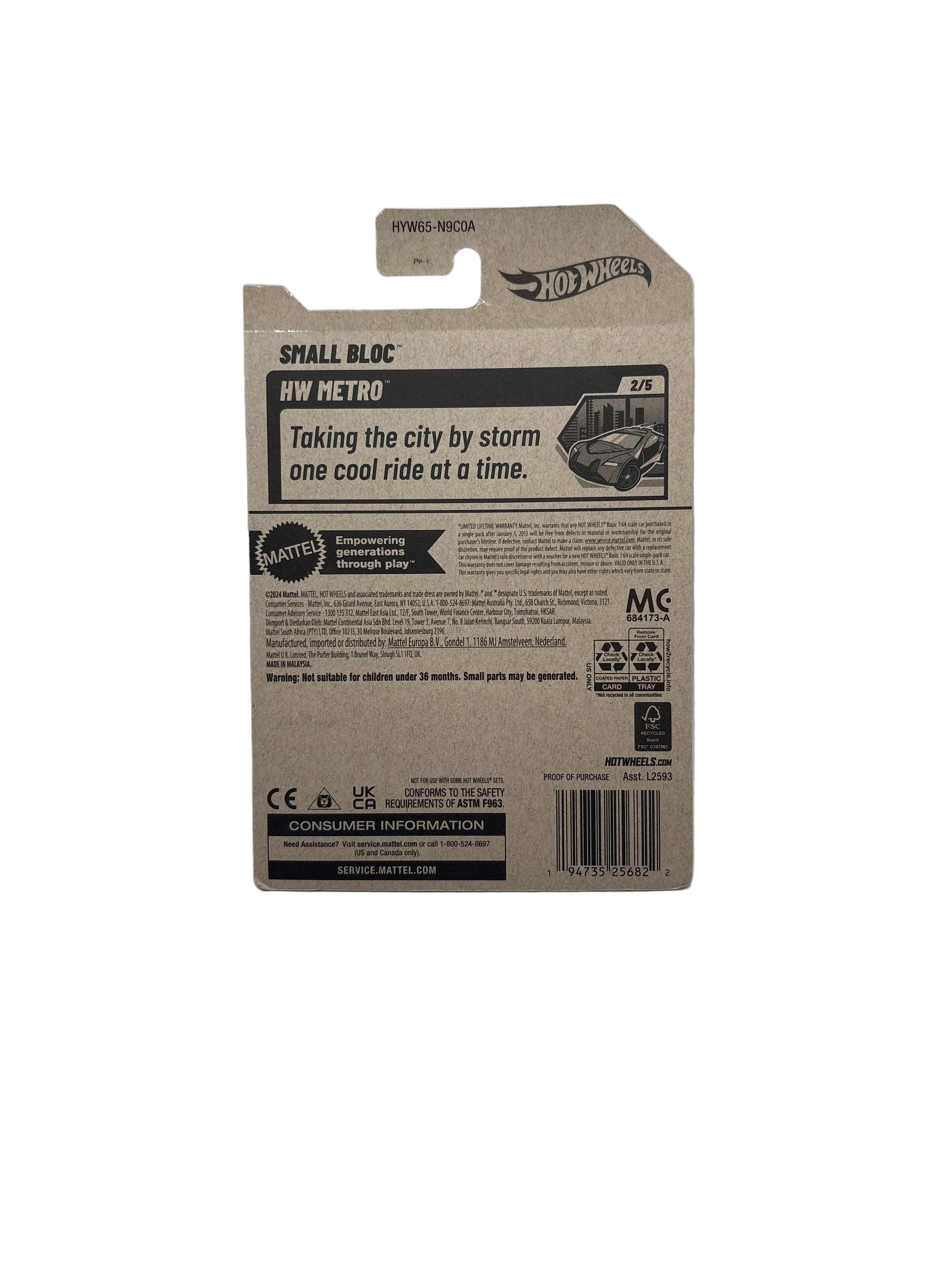 Hot Wheels Small Bloc Diecast yellow