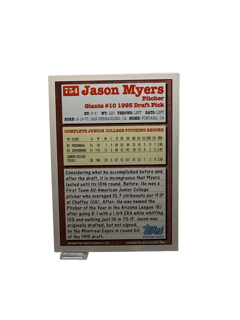 Topps Jason Myers