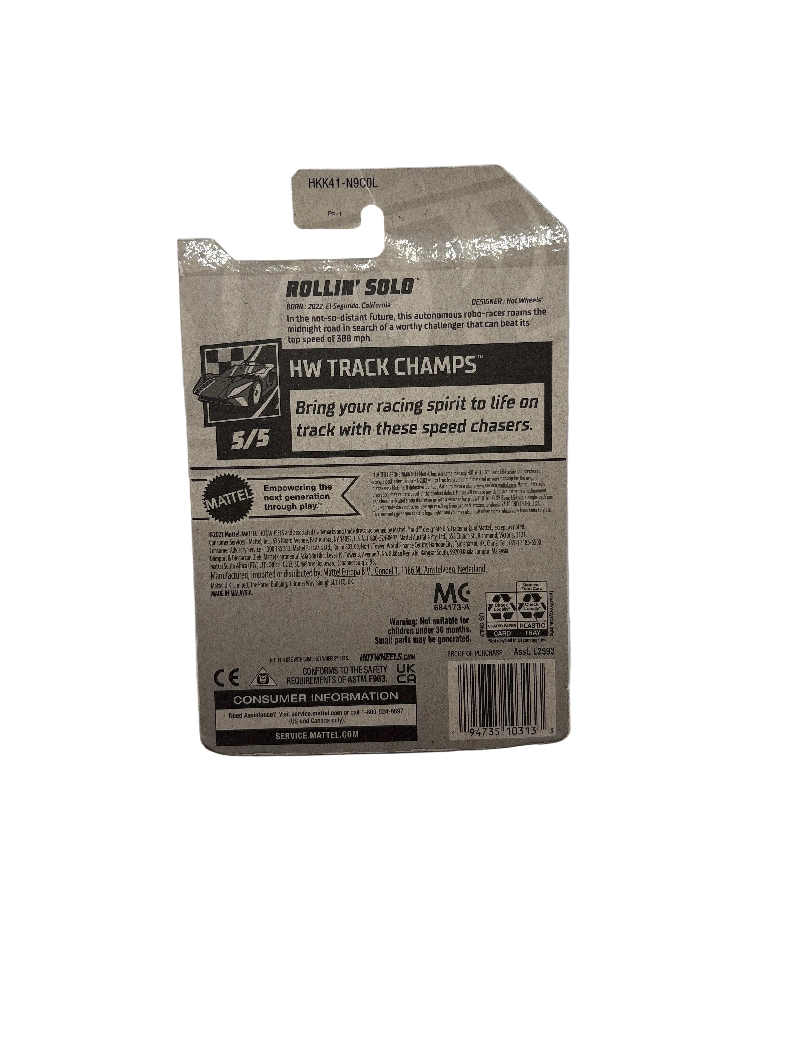 Hot Wheels Rollin Solo Diecast