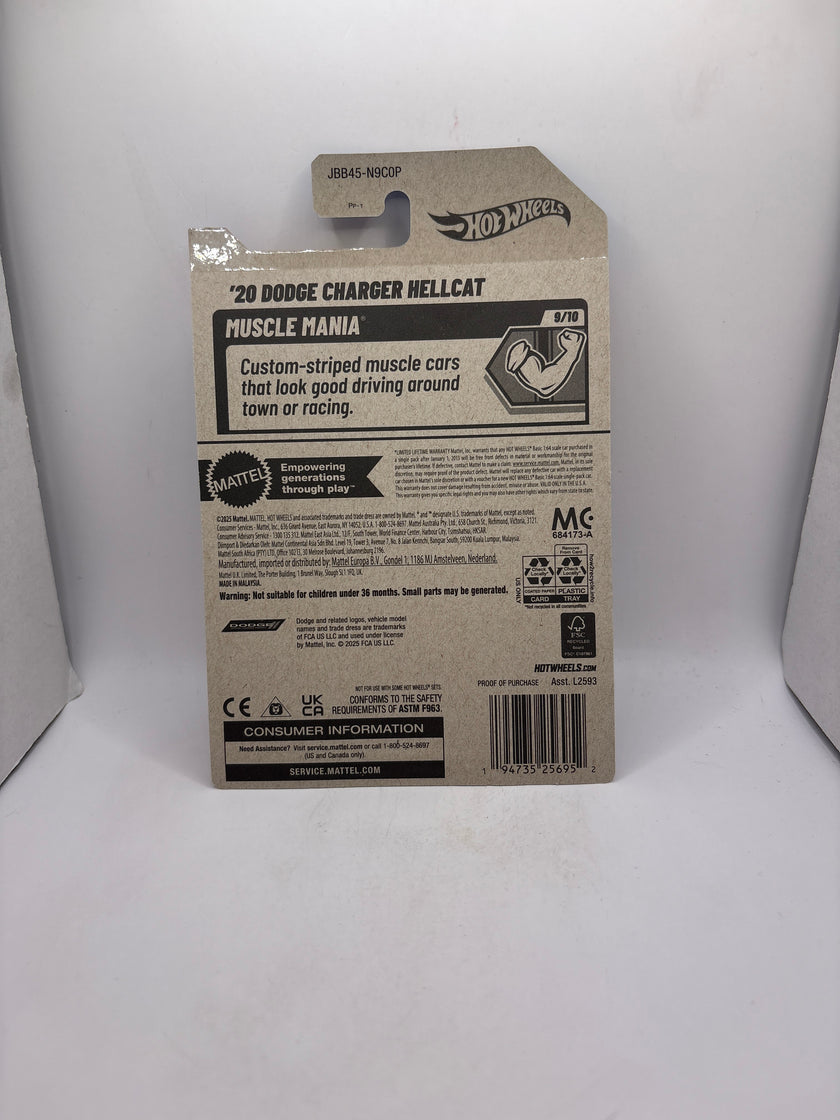 Hot Wheels 20 Dodge Charger Hellcat Diecast pink