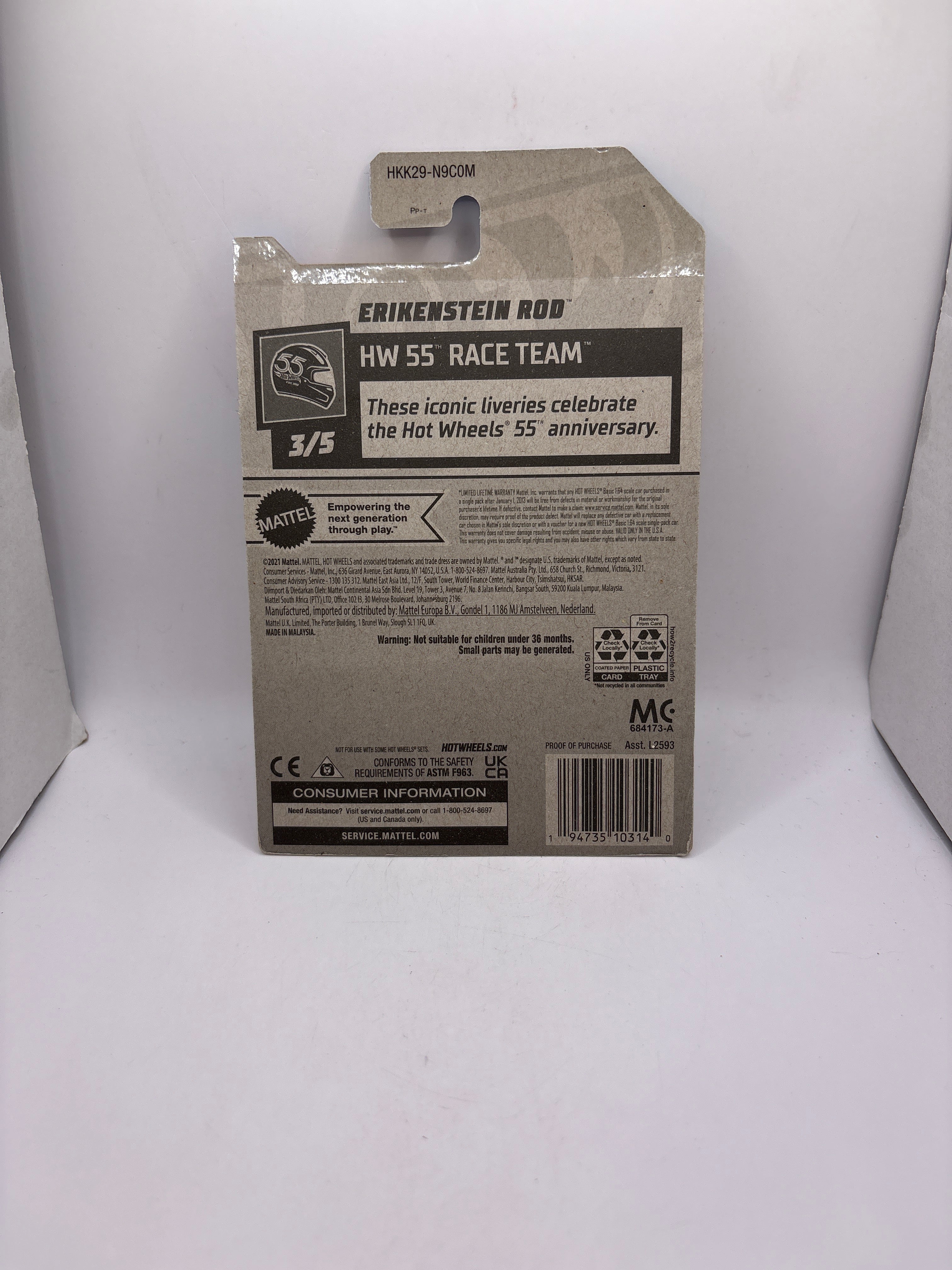 Hot Wheels Erikenstein Rod Diecast white