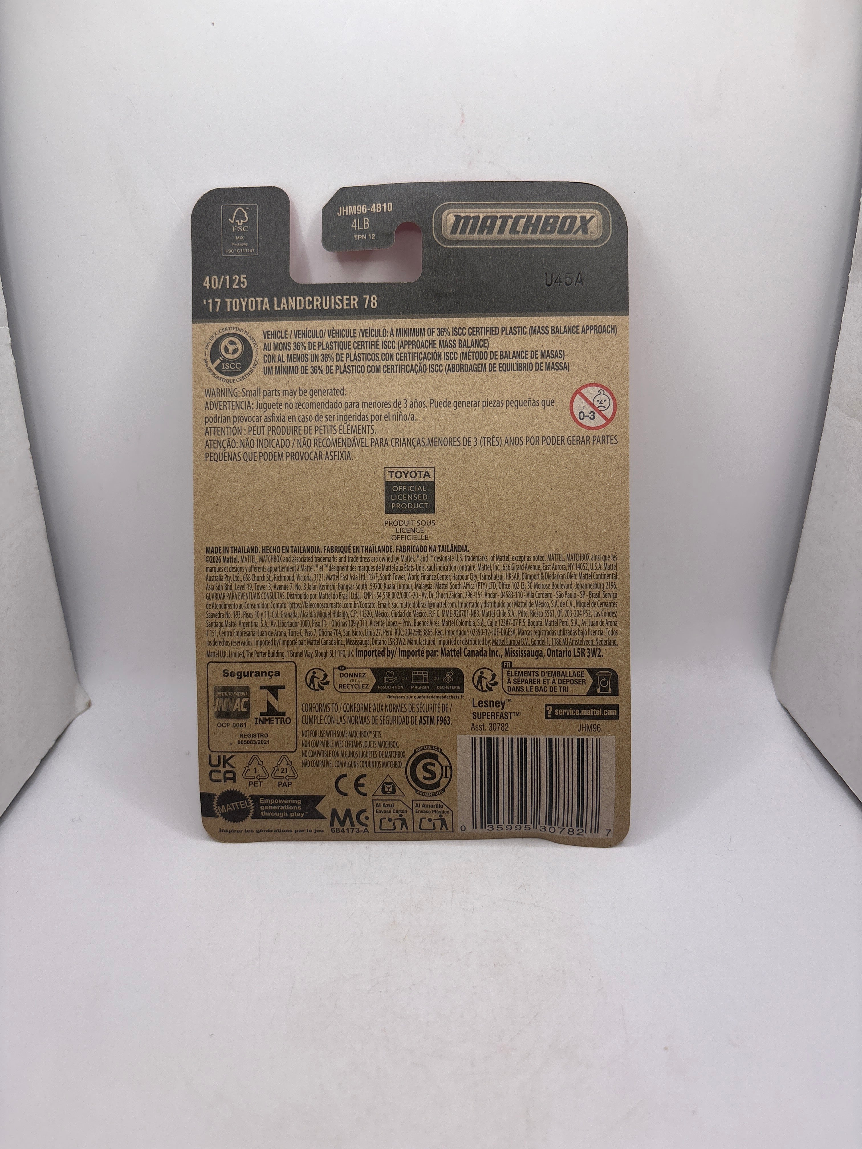 Matchbox 17 Toyota Landcruiser 78 Diecast white