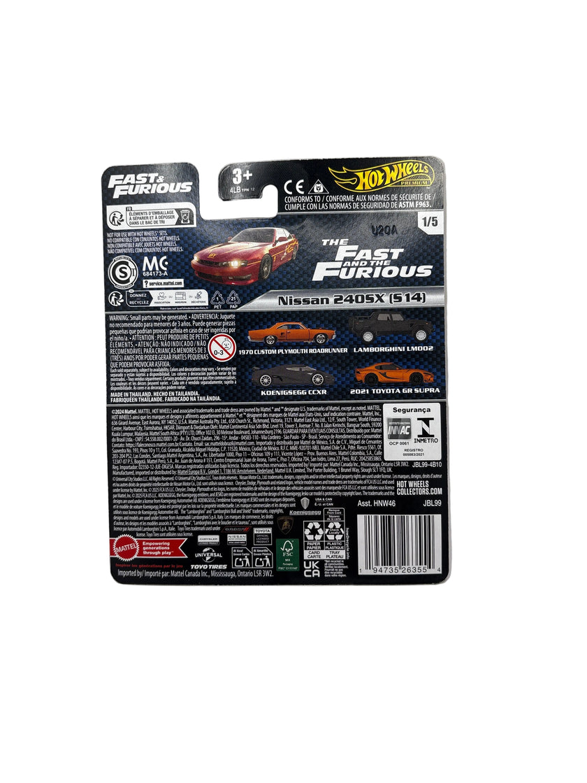 Hot Wheels Nissan 240SX (S14) Diecast red