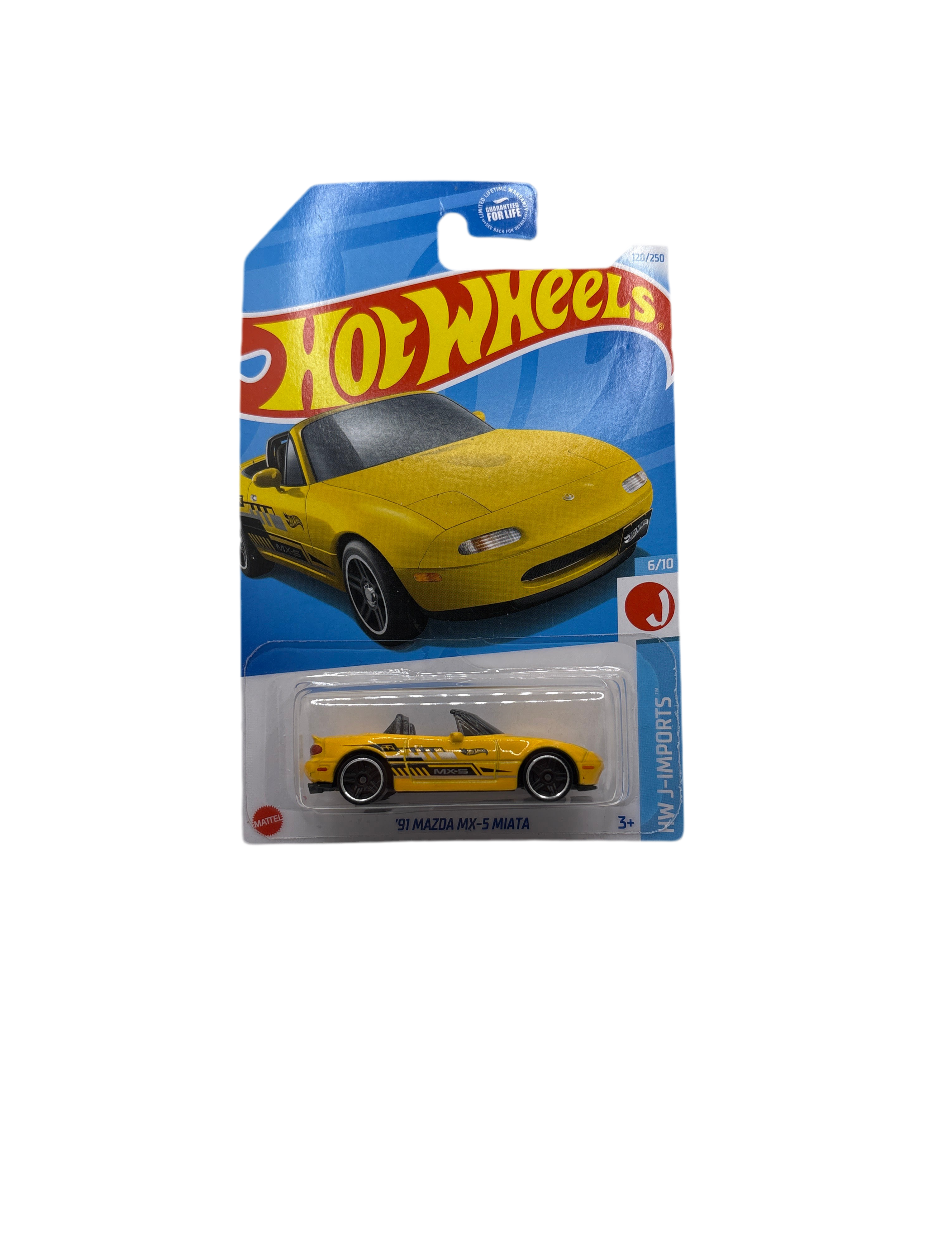 Hot Wheels 91 Mazda MX-5 Miata Diecast yellow