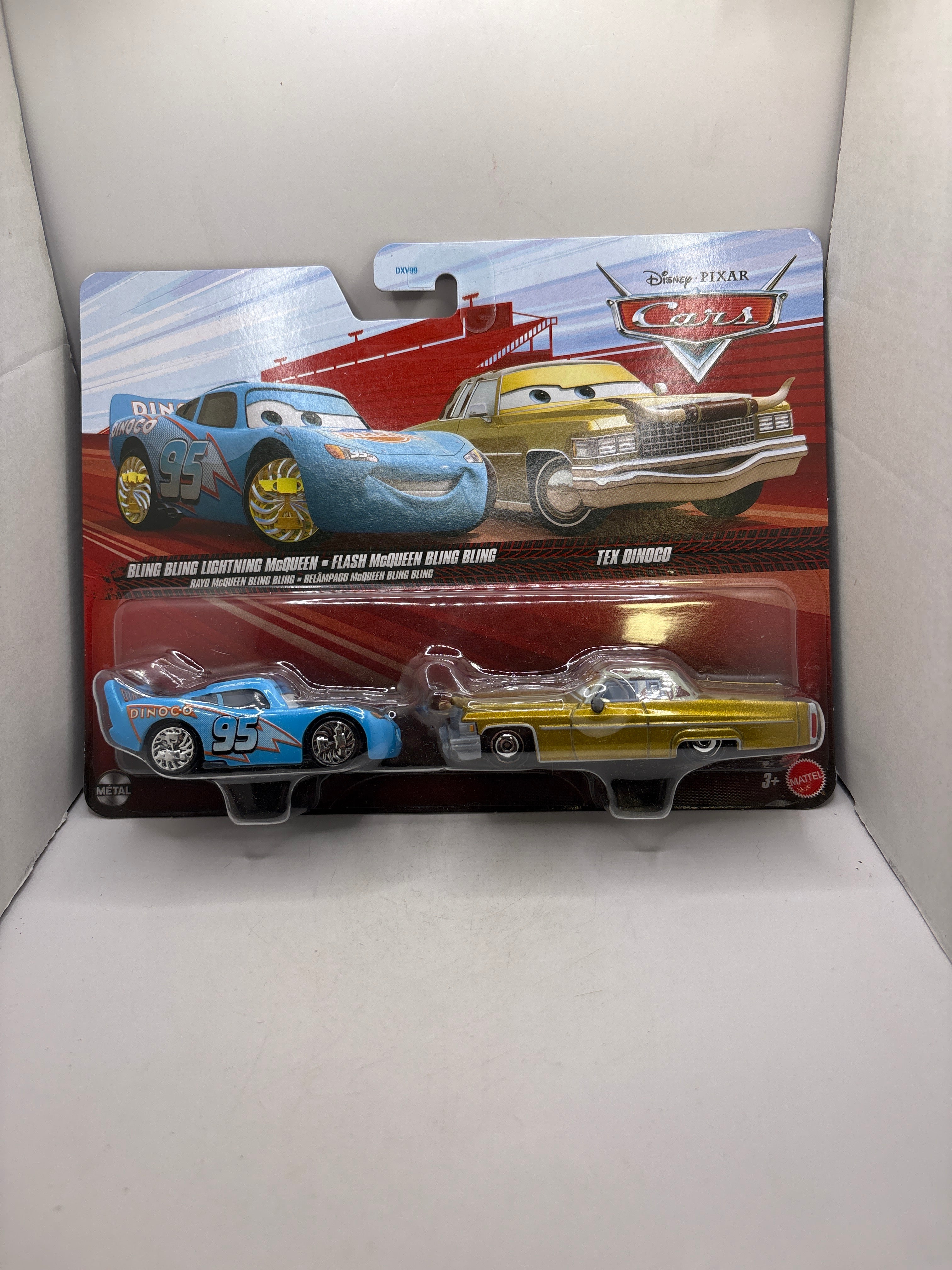 Disney Pixar Cars Bling Bling Lightning McQueen Tex Dinoco Diecast multi color