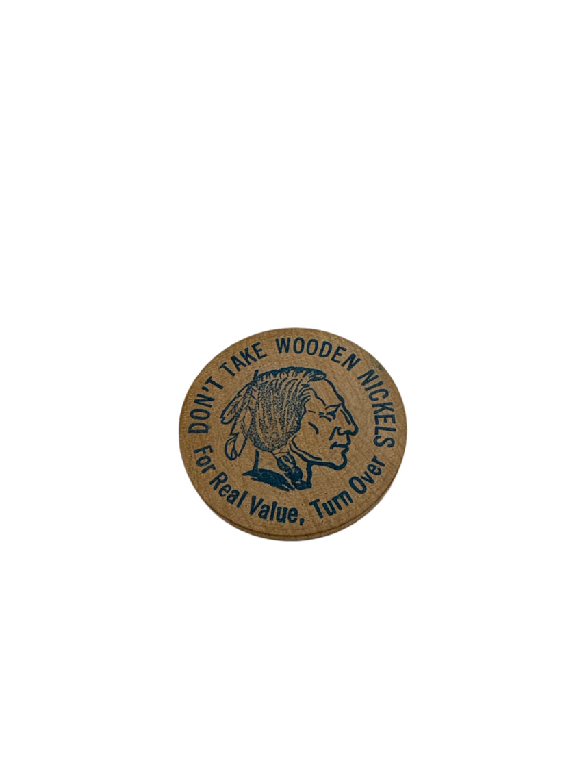 Amoco Standard Oil Wood Coin