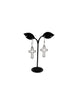 Silver cross earrings