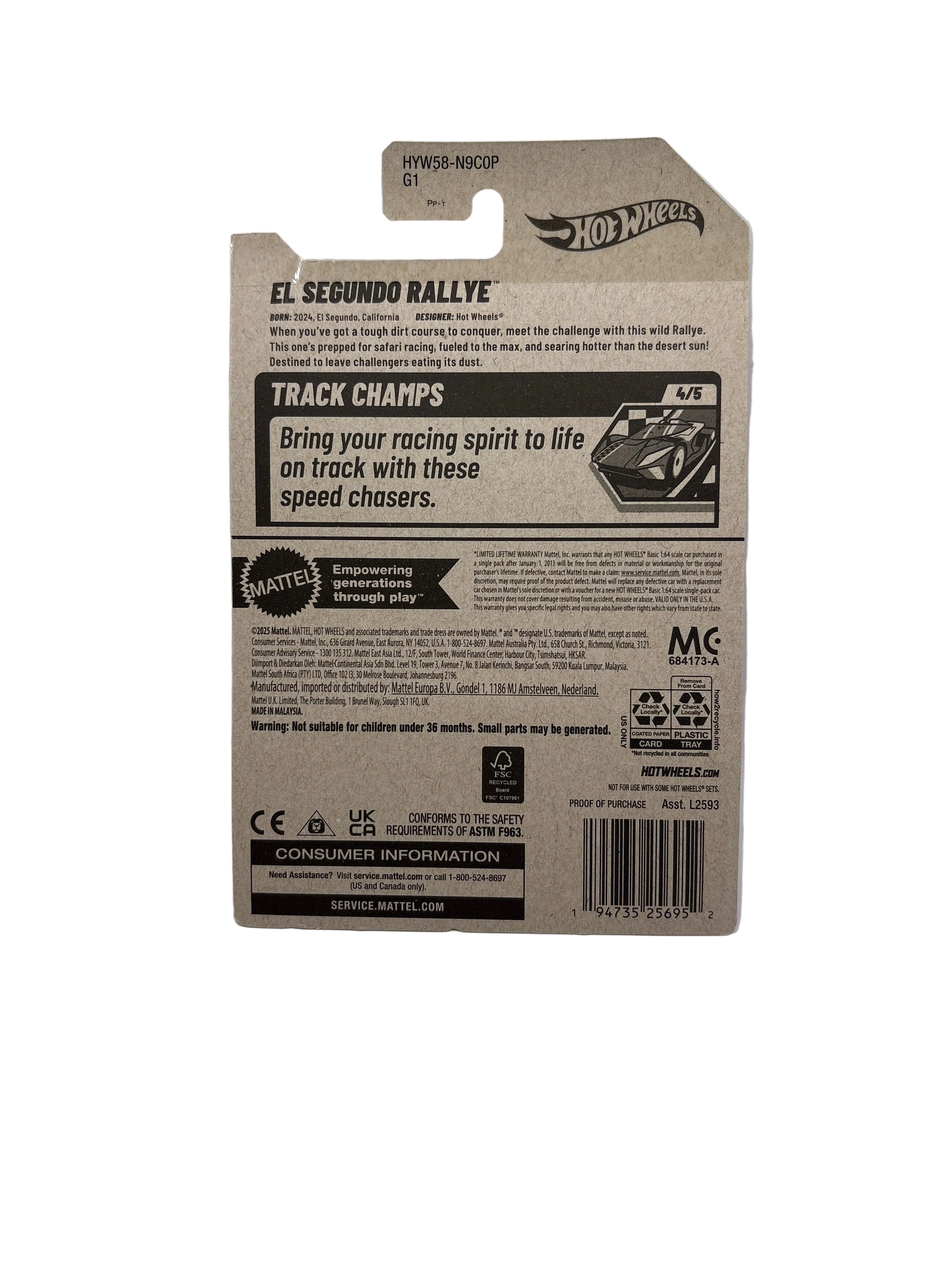 Hot Wheels El Segundo Rallye Diecast gray