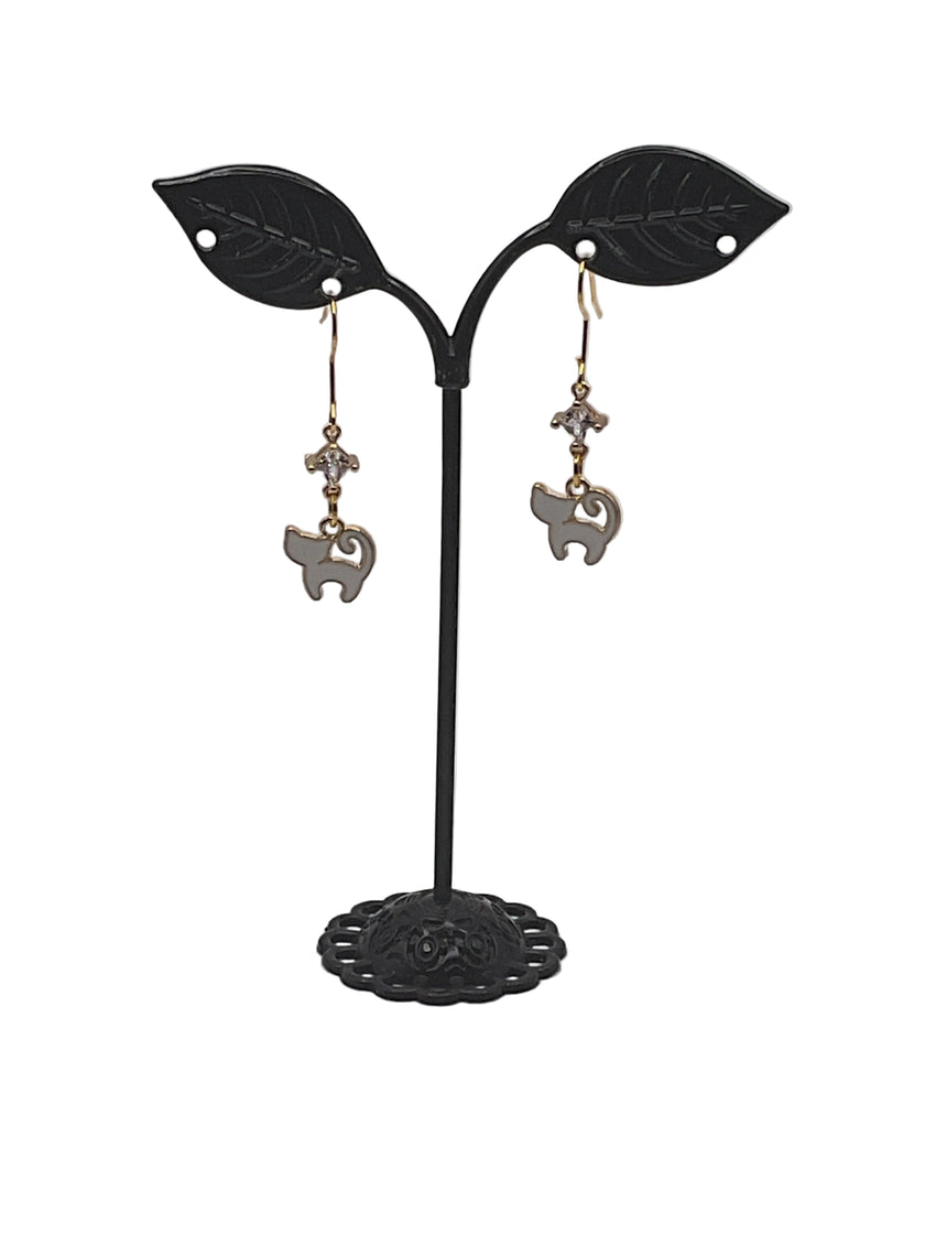 Kitties,Crosses  and Crystal  Earrings