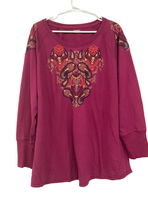 Maroon Pull Over Top