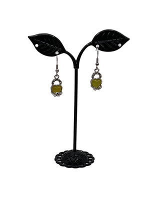 Yellow Topaz Heart Earrings