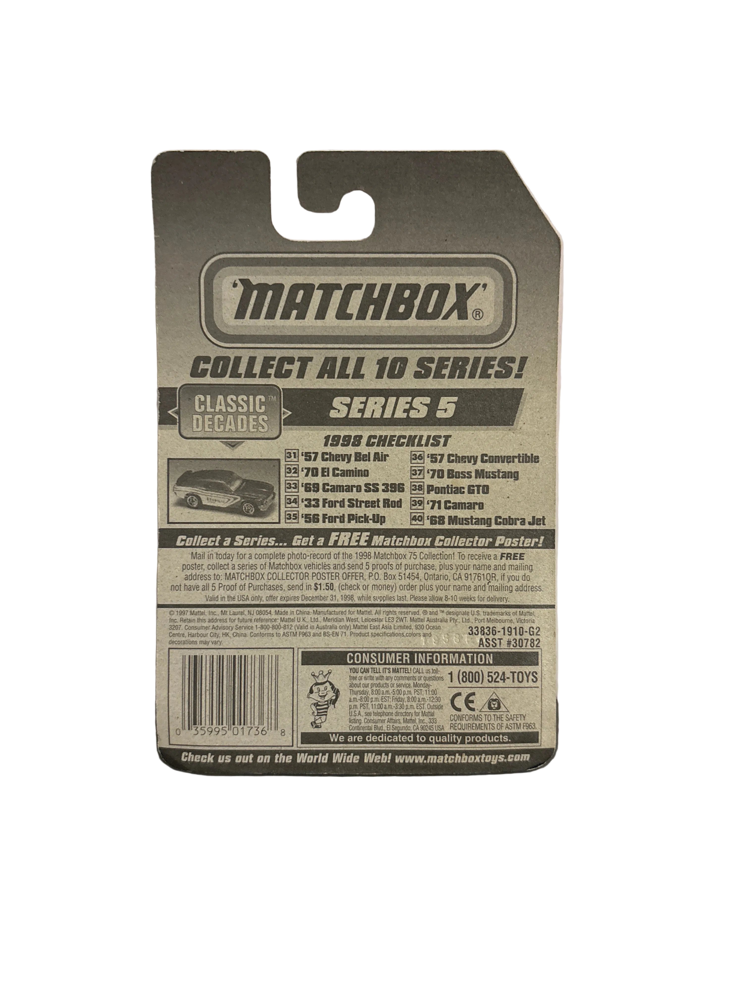 Matchbox 57 Chevy Convertible Diecast